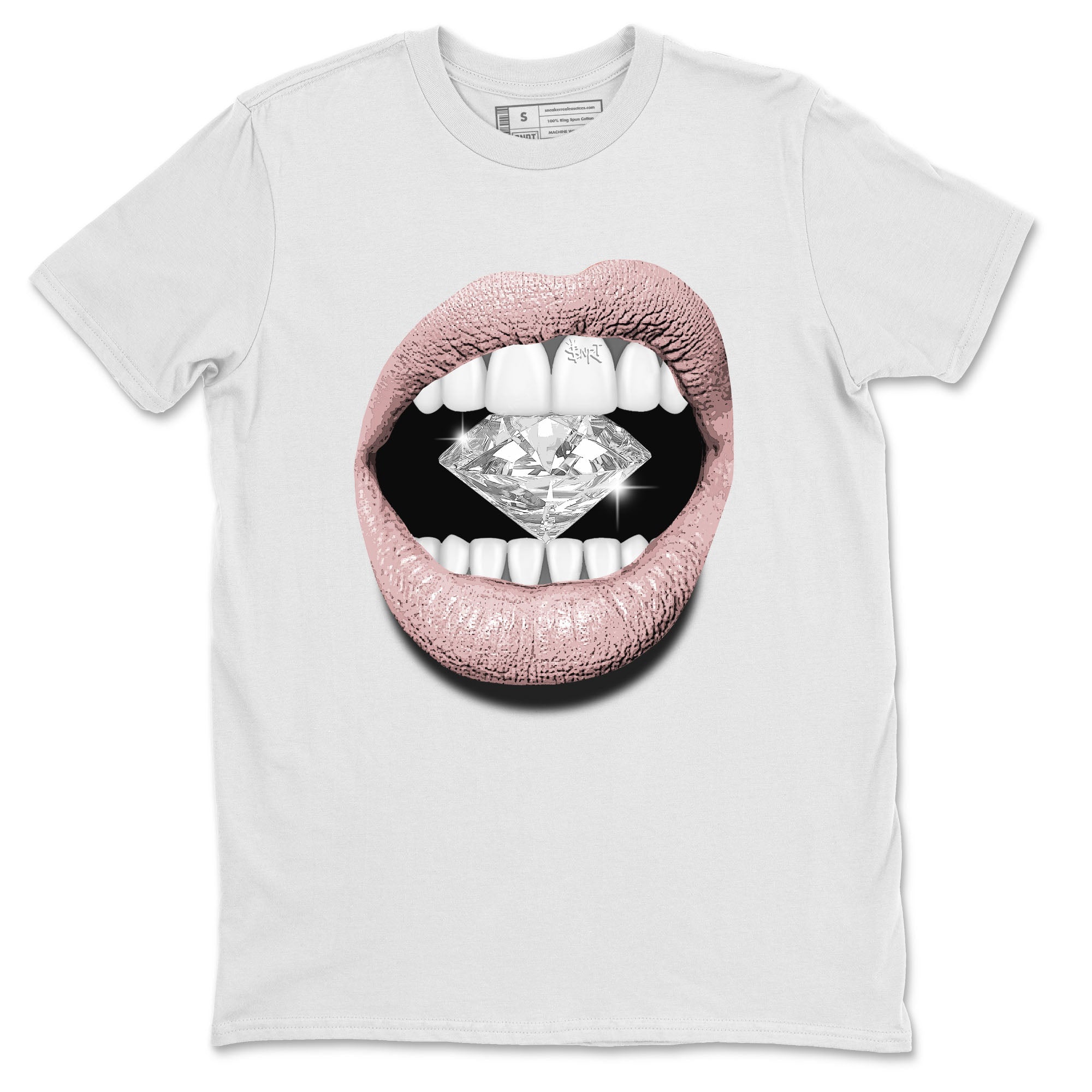 Air Jordan 1 Washed Pink Sneaker Match Tees Lips Diamond Streetwear Sneaker Shirt Air Jordan 1 High OG WMNS Washed Pink Tees Unisex Shirts White 2