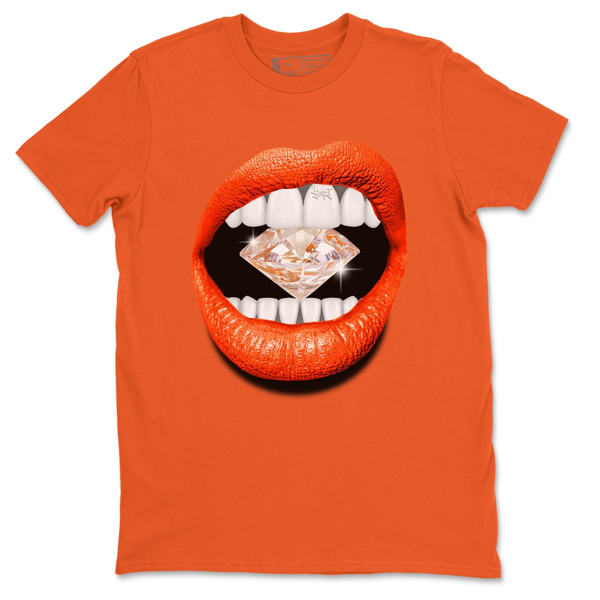 Air Jordan 12 Brilliant Orange Sneaker Match Tees Lips Diamond Streetwear Sneaker Shirt Air Jordan 12 WMNS Brilliant Orange Tees Unisex Shirts Old Gold 2