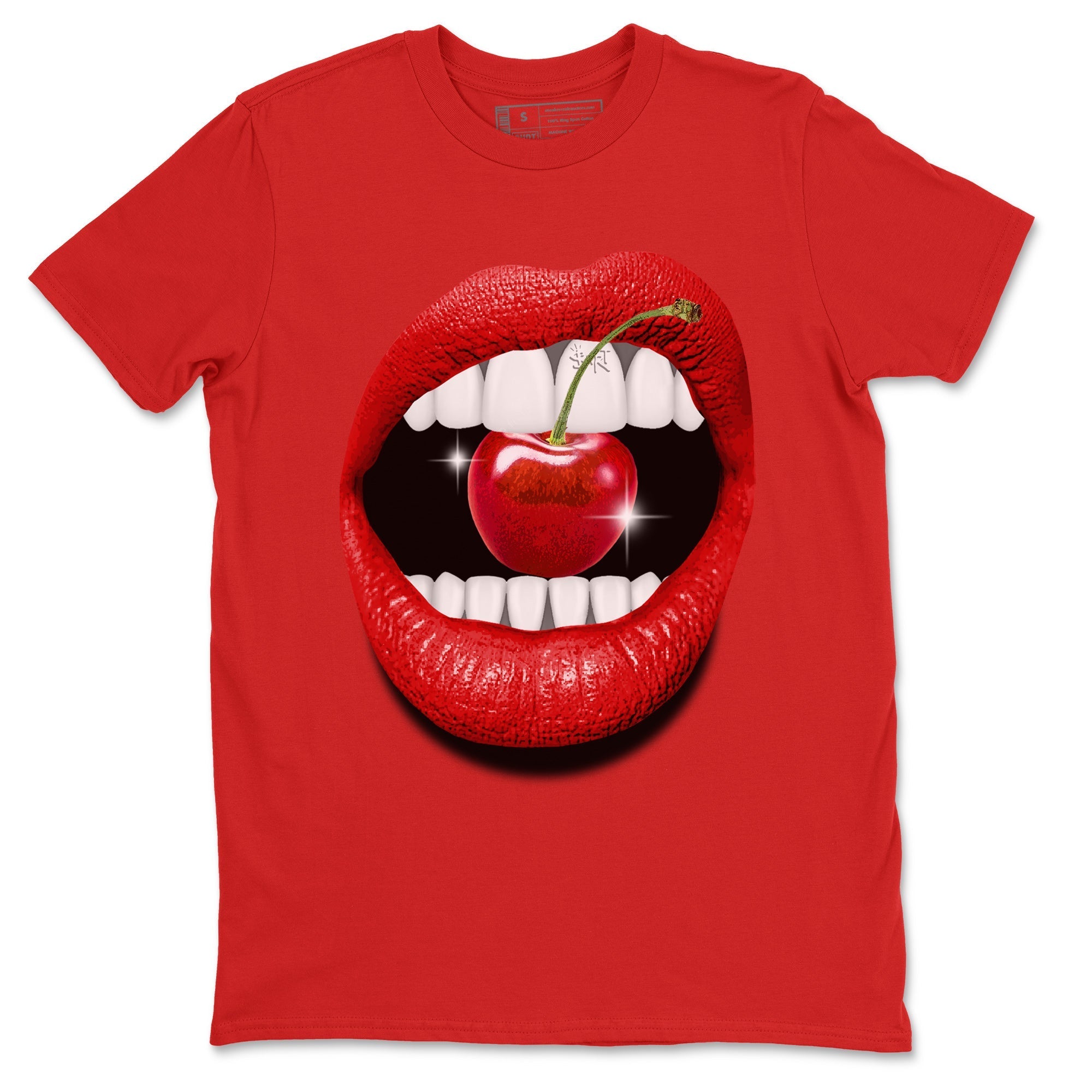 12s Cherry Sneaker Match Tees Lips Cherry Sneaker Shirts Air Jordan 12 Cherry Sneaker Release Tees Unisex Shirts Red 2