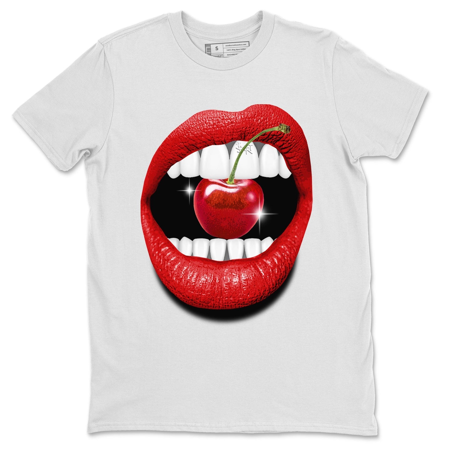 12s Cherry Sneaker Match Tees Lips Cherry Sneaker Shirts Air Jordan 12 Cherry Sneaker Release Tees Unisex Shirts White 2