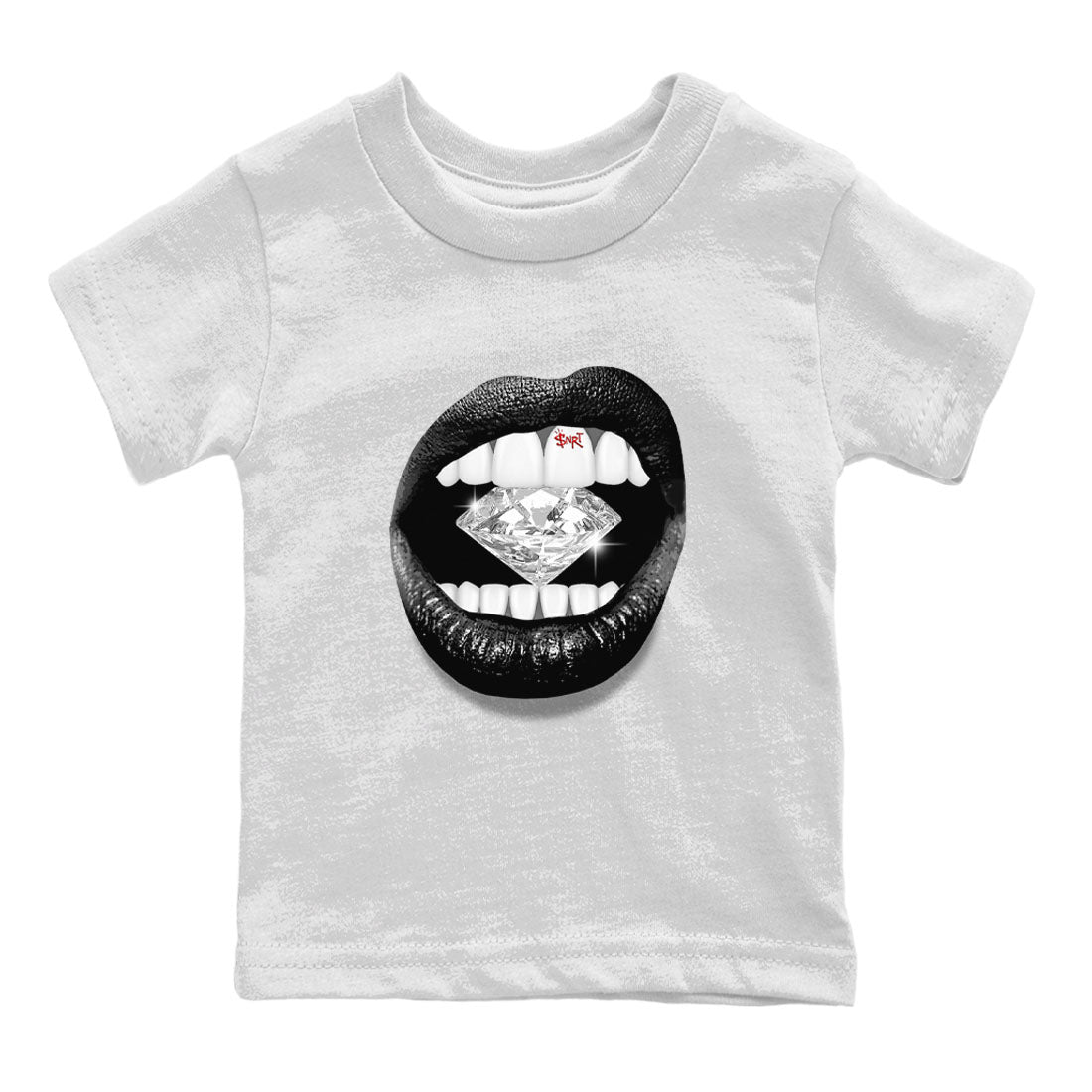 Air Jordan 13 Black Flint Sneaker Match Tees Lips Diamond Streetwear Sneaker Shirt Air Jordan 13 Retro Black Flint Tees Kids Shirts White 2