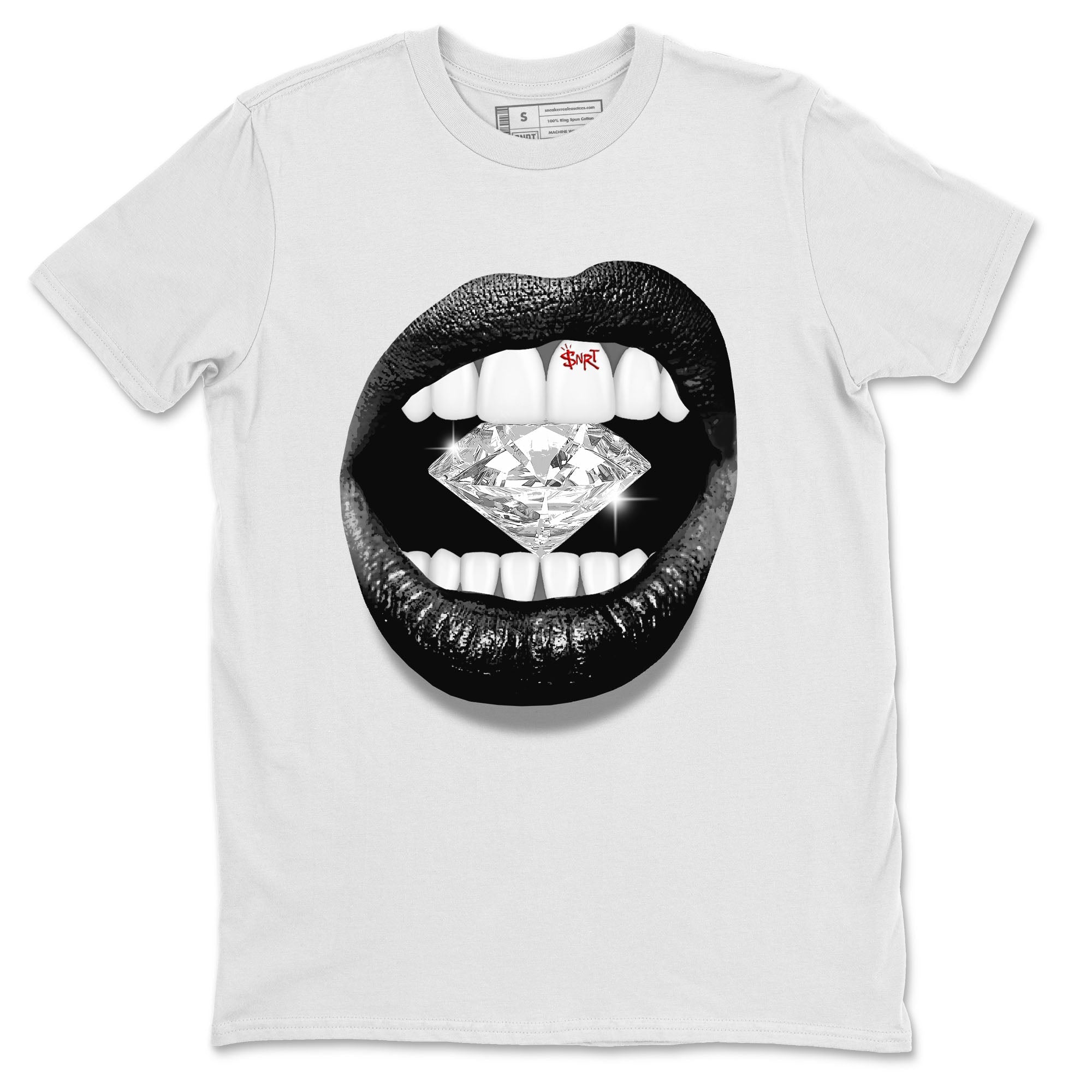 Air Jordan 13 Black Flint Sneaker Match Tees Lips Diamond Streetwear Sneaker Shirt Air Jordan 13 Retro Black Flint Tees Unisex Shirts White 2