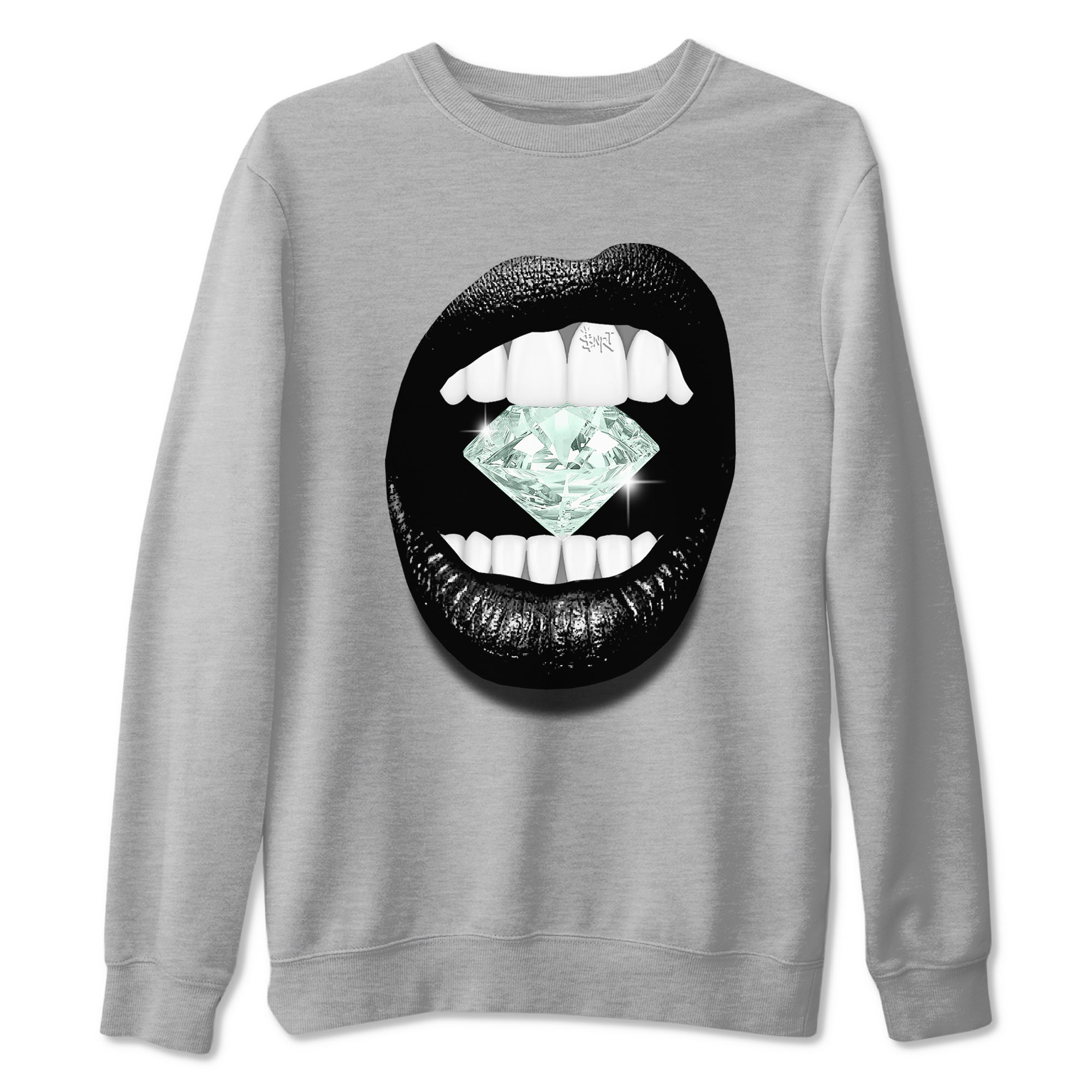 3s Green Glow shirt to match jordans Lips Diamond sneaker tees Air Jordan 3 Green Glow Drip Gear Zone unisex cotton Heather Grey 2 crew neck shirt
