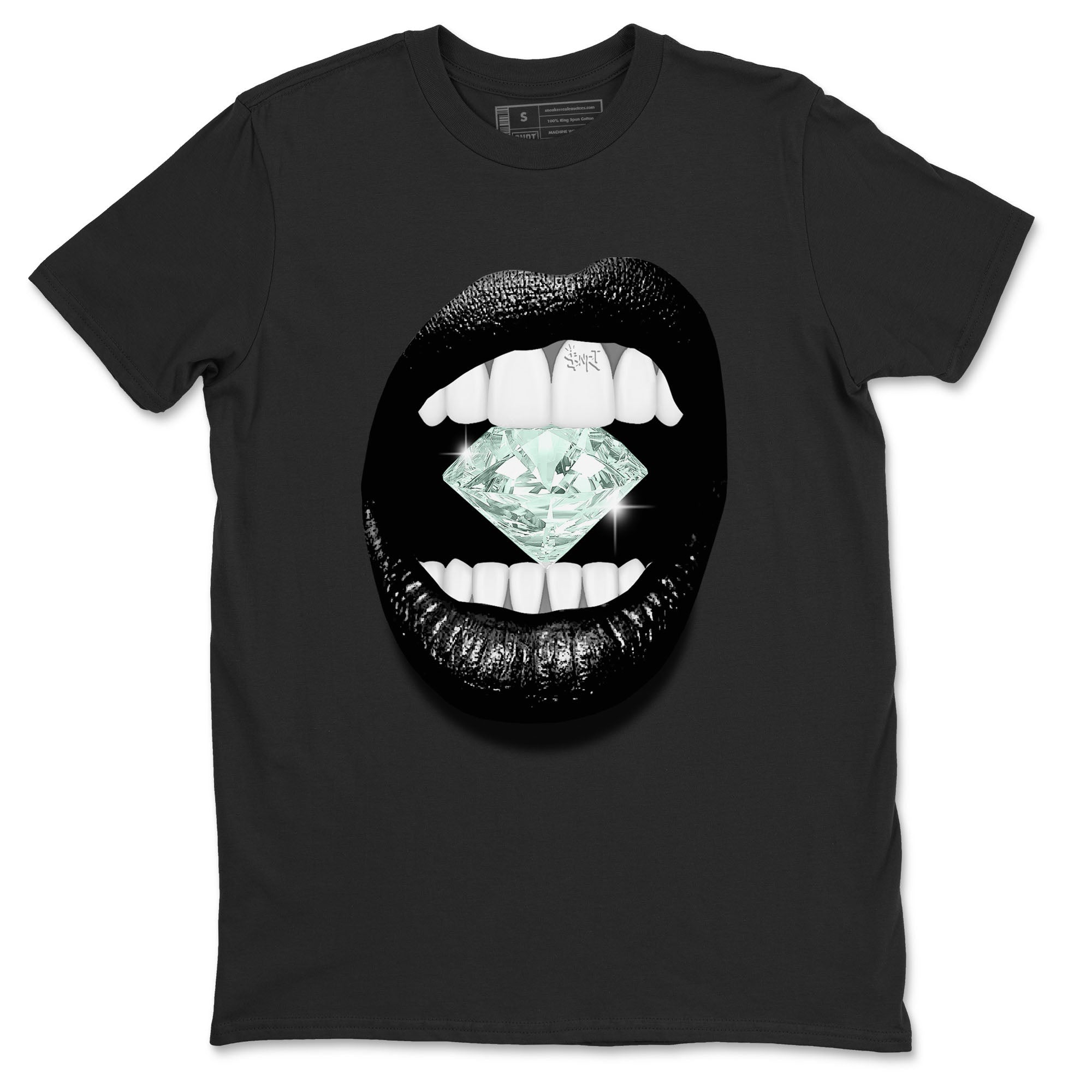 3s Green Glow shirt to match jordans Lips Diamond sneaker tees Air Jordan 3 Green Glow Drip Gear Zone unisex cotton Black 2 crew neck shirt