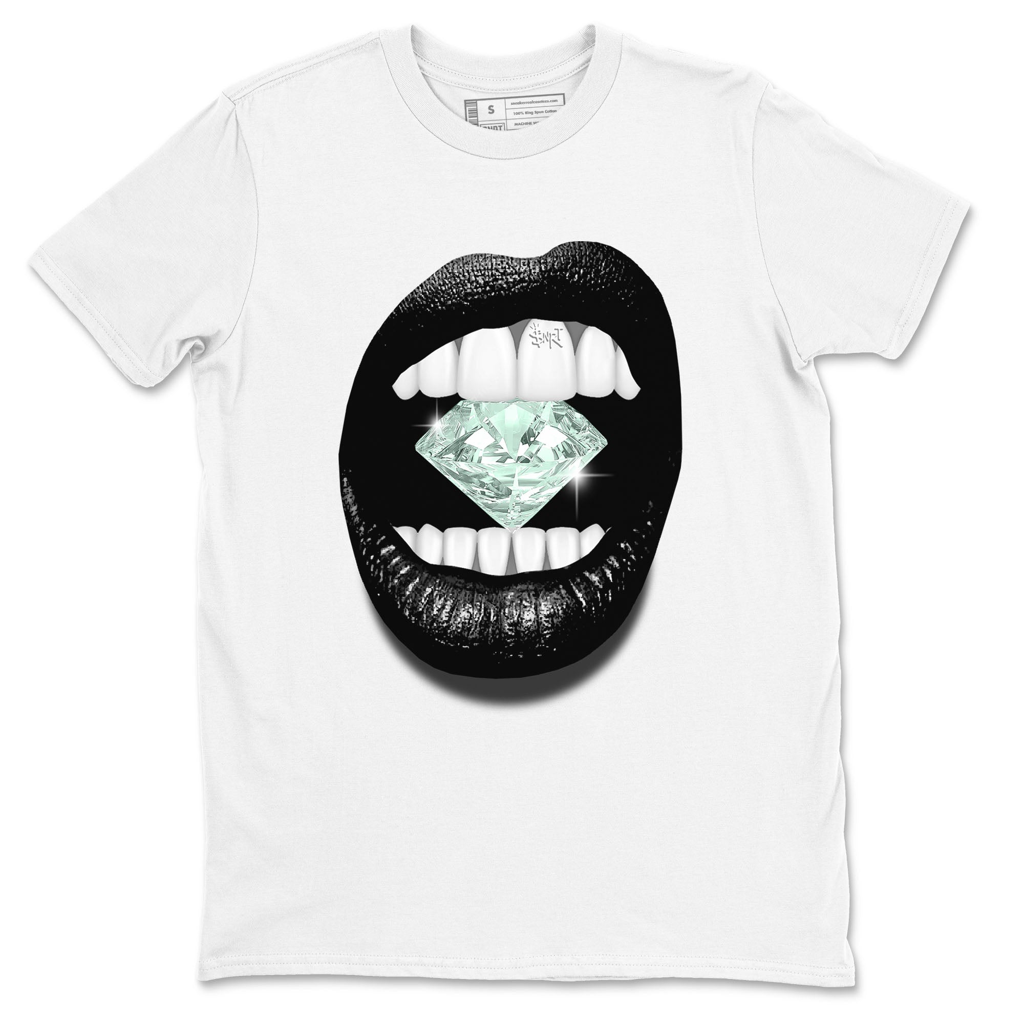 3s Green Glow shirt to match jordans Lips Diamond sneaker tees Air Jordan 3 Green Glow Drip Gear Zone unisex cotton White 2 crew neck shirt