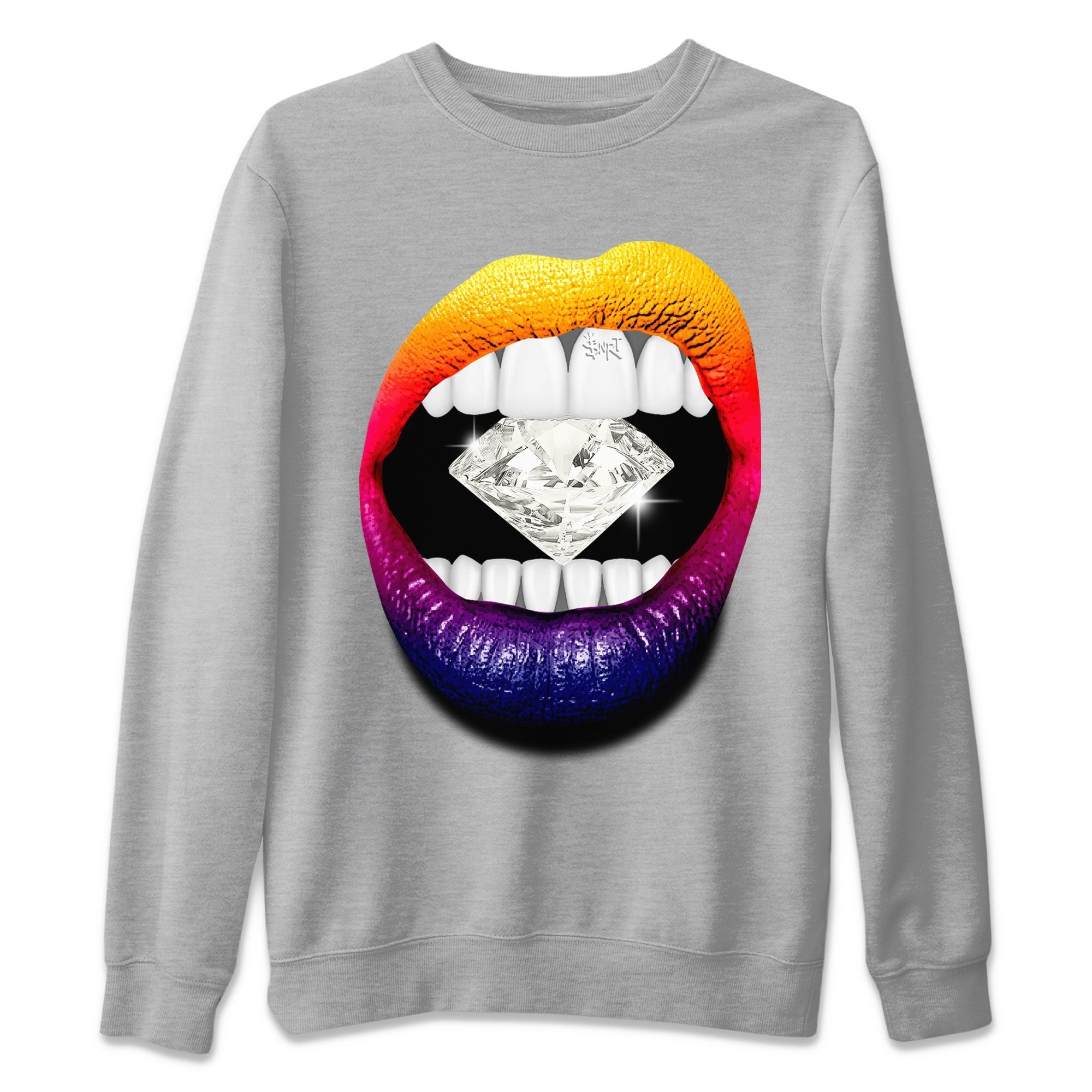 Air Jordan 3 X J Balvin shirt to match jordans Lips Diamond Streetwear Sneaker Shirt Air Jordan 3 X J Balvin Drip Gear Zone Sneaker Matching Clothing LGBT Pride T-Shirt Unisex Heather Grey 2 T-Shirt