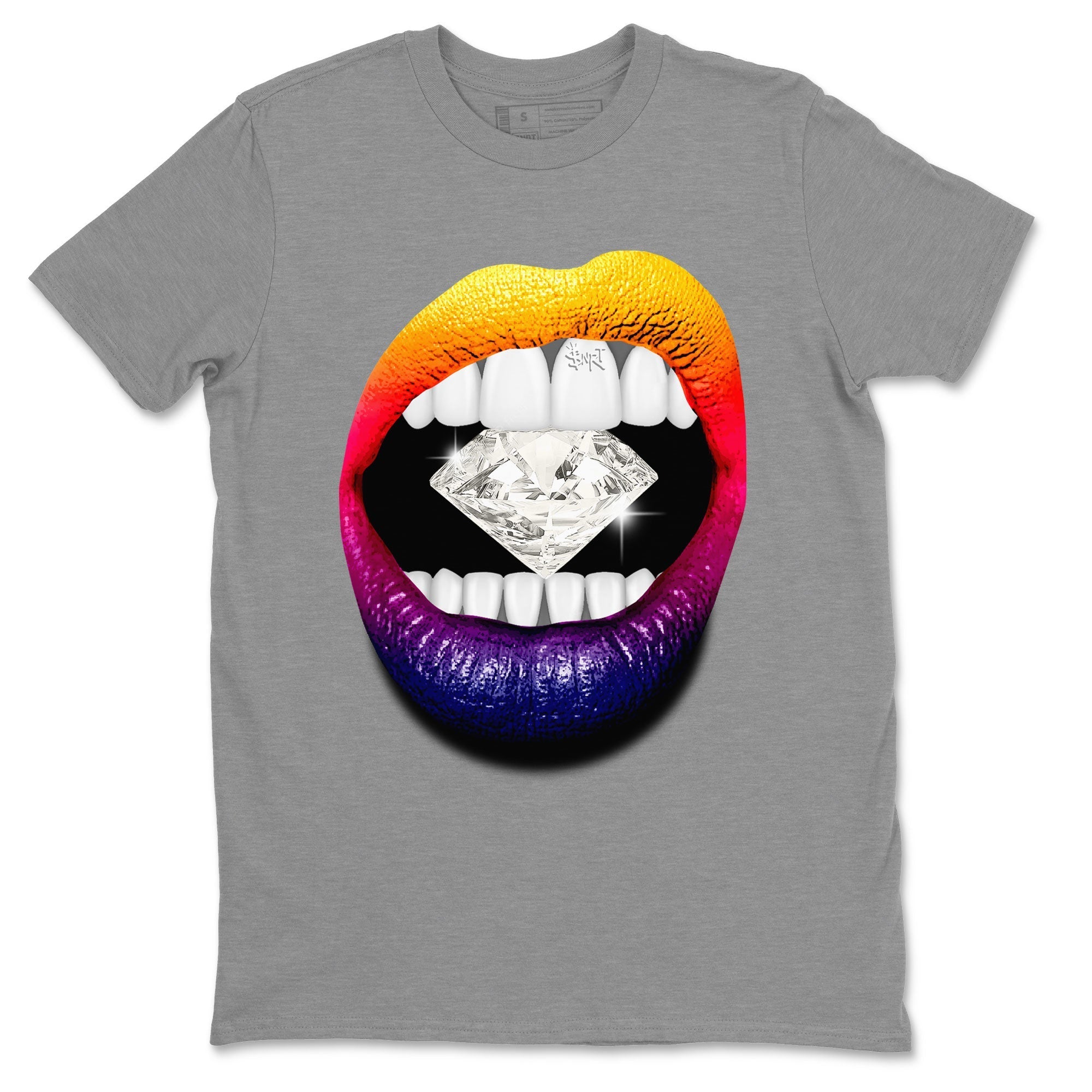 Air Jordan 3 X J Balvin shirt to match jordans Lips Diamond Streetwear Sneaker Shirt Air Jordan 3 X J Balvin Drip Gear Zone Sneaker Matching Clothing LGBT Pride T-Shirt Unisex Heather Grey 2 T-Shirt