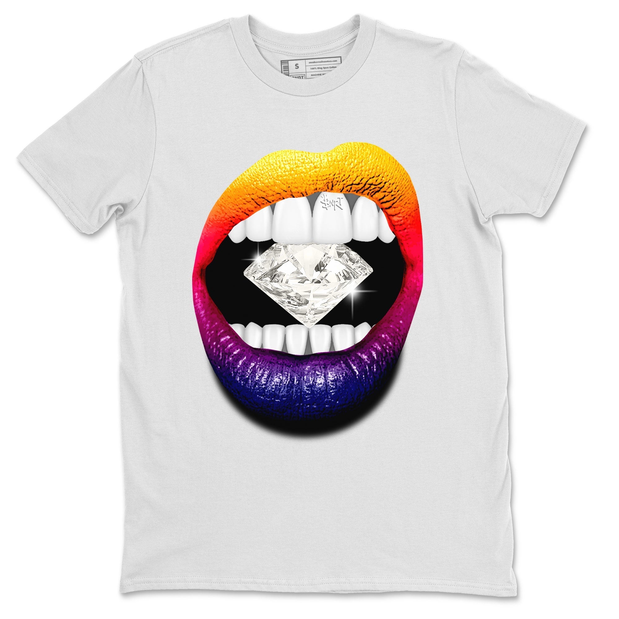 Air Jordan 3 X J Balvin shirt to match jordans Lips Diamond Streetwear Sneaker Shirt Air Jordan 3 X J Balvin Drip Gear Zone Sneaker Matching Clothing LGBT Pride T-Shirt Unisex White 2 T-Shirt