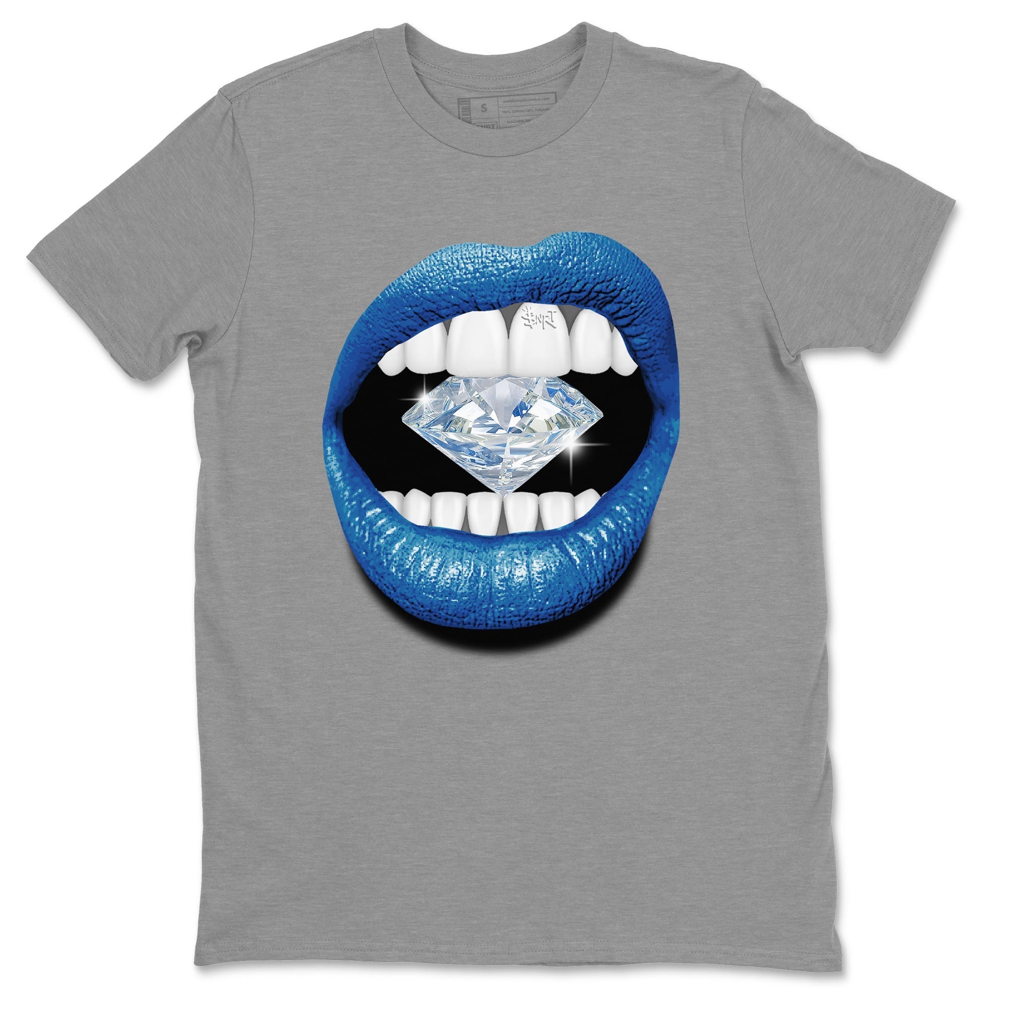 Air Jordan 3 Wizards Sneaker Match Tees Lips Diamond Streetwear Sneaker Shirt Air Jordan 3 Retro Wizards Tees Unisex Shirts Heather Grey 2
