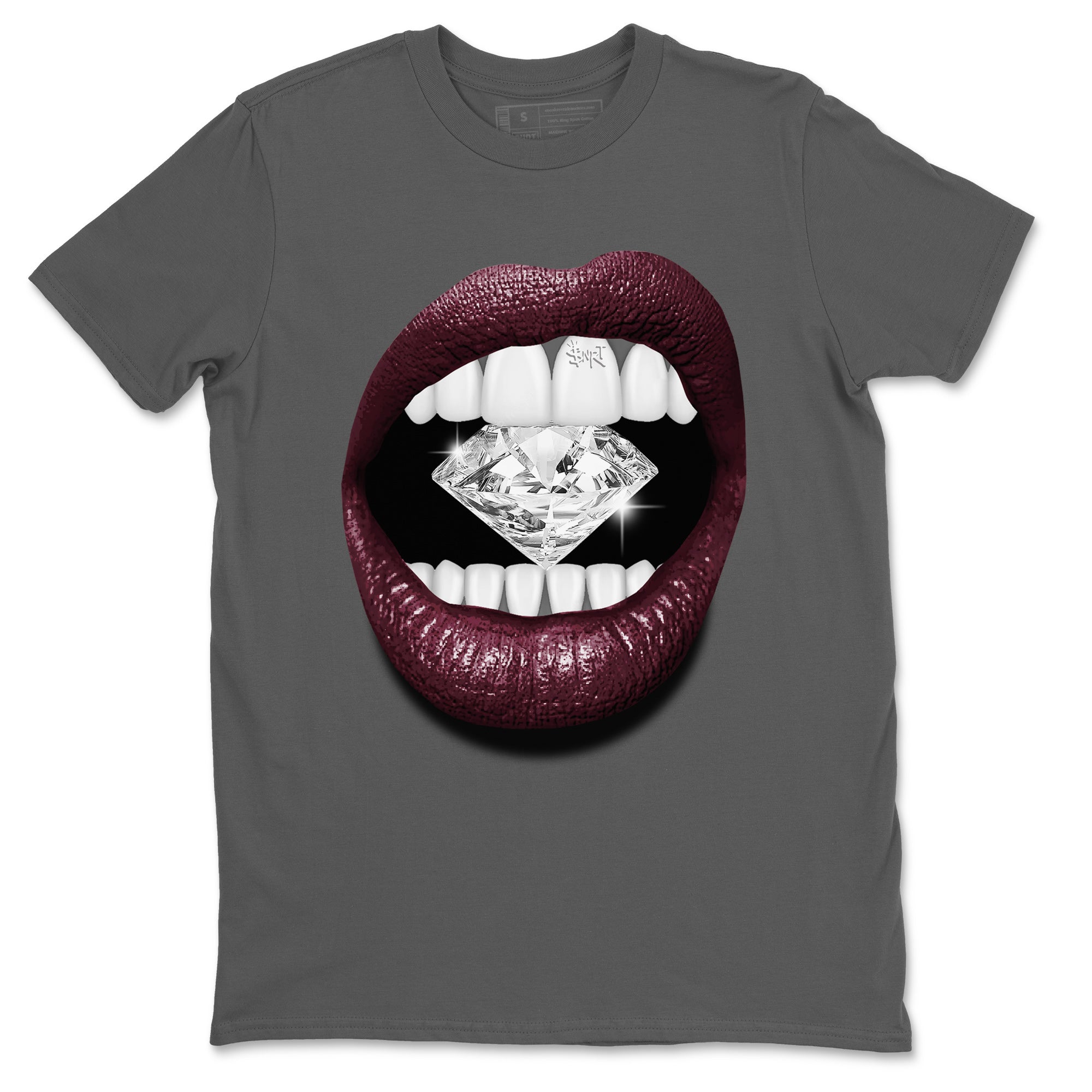 Air Jordan 5 Burgundy Sneaker Match Tees Lips Diamond Streetwear Sneaker Shirt Jordan 5 Burgundy Sneaker Release Tees Matching Outfits Unisex Shirts Cool Grey 2