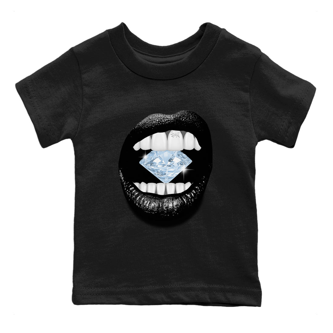 Air Jordan 7 Chambray Sneaker Match Tees Lips Diamond Streetwear Sneaker Shirt Jordan 7 Chambray Sneaker Release Tees Kids Shirts Black 2