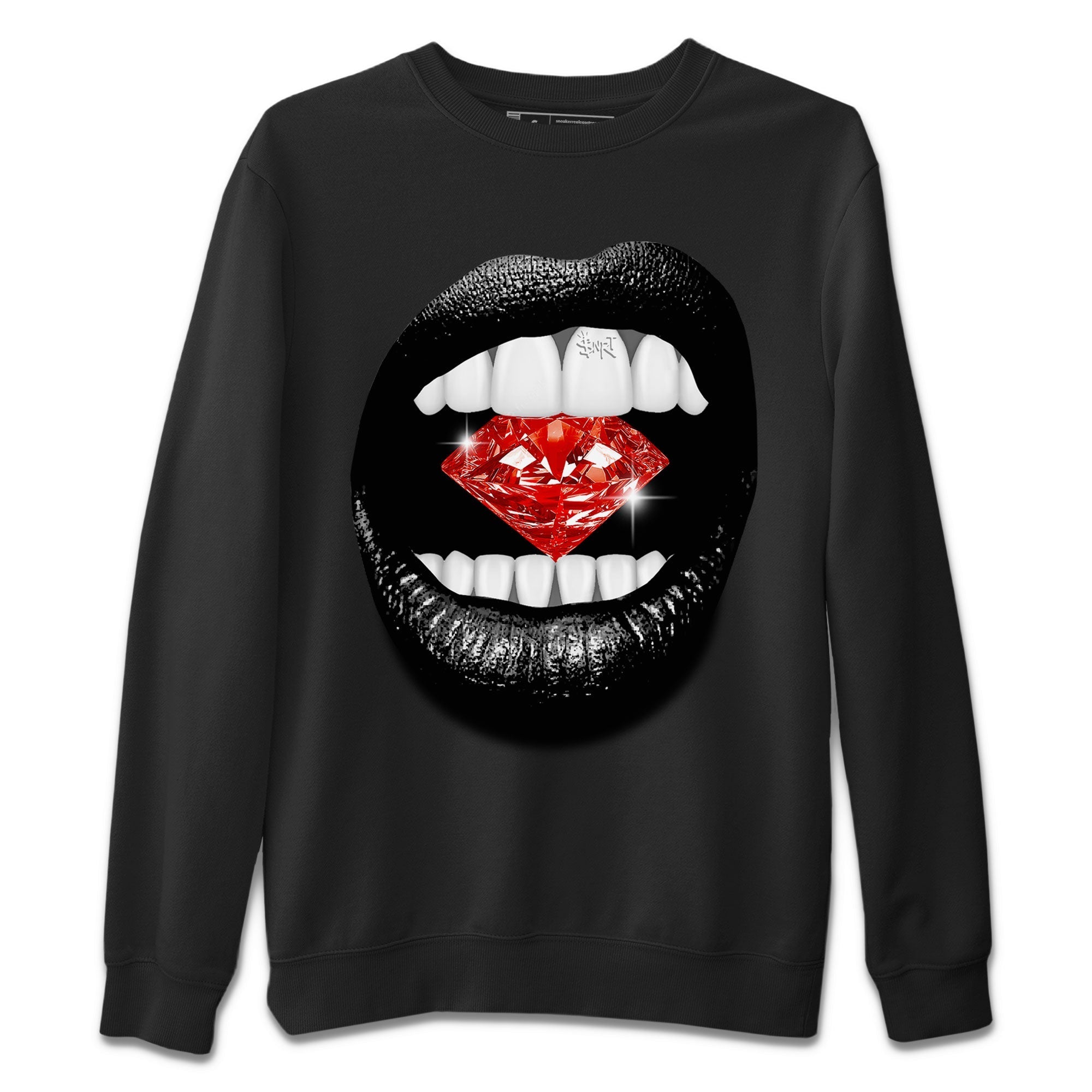 Adidas Yeezy Boost 350 V2 Bred shirt to match jordans Lips Diamond Streetwear Sneaker Shirt Yeezy 350 Bred Drip Gear Zone Sneaker Matching Clothing Unisex Black 2 T-Shirt