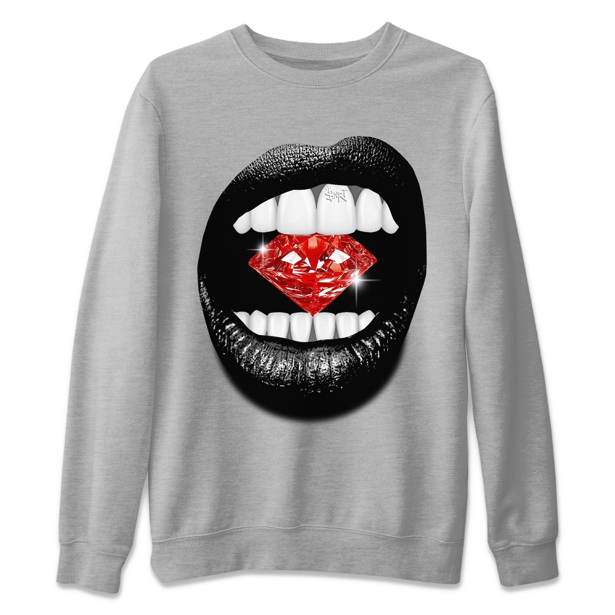 Adidas Yeezy Boost 350 V2 Bred shirt to match jordans Lips Diamond Streetwear Sneaker Shirt Yeezy 350 Bred Drip Gear Zone Sneaker Matching Clothing Unisex Heather Grey 2 T-Shirt