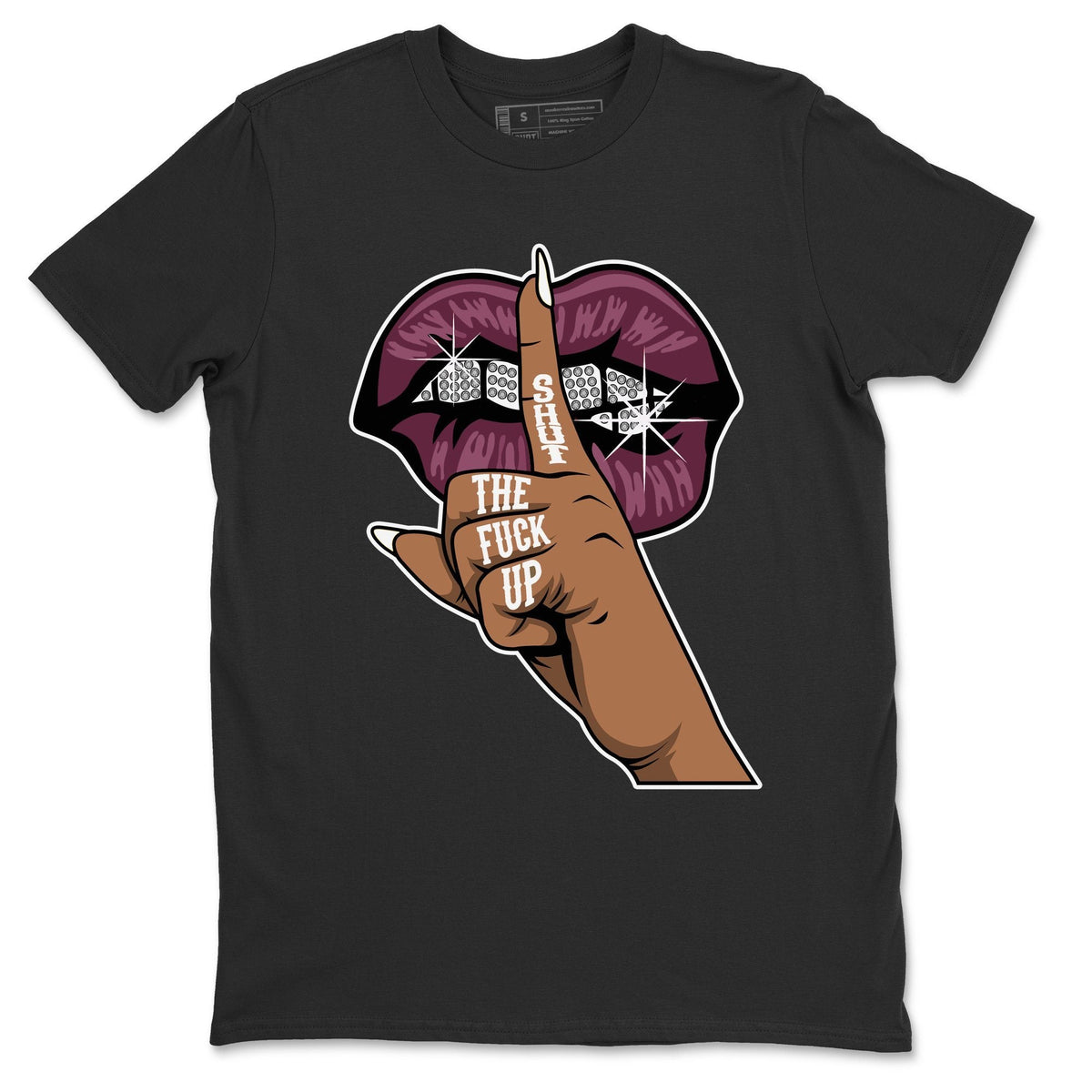 Jordan 1 Bordeaux Sneaker Matching T-Shirt Lips Hand Sneaker Tees Jordan 1 Bordeaux Sneaker Release Tees Crew Neck Tees