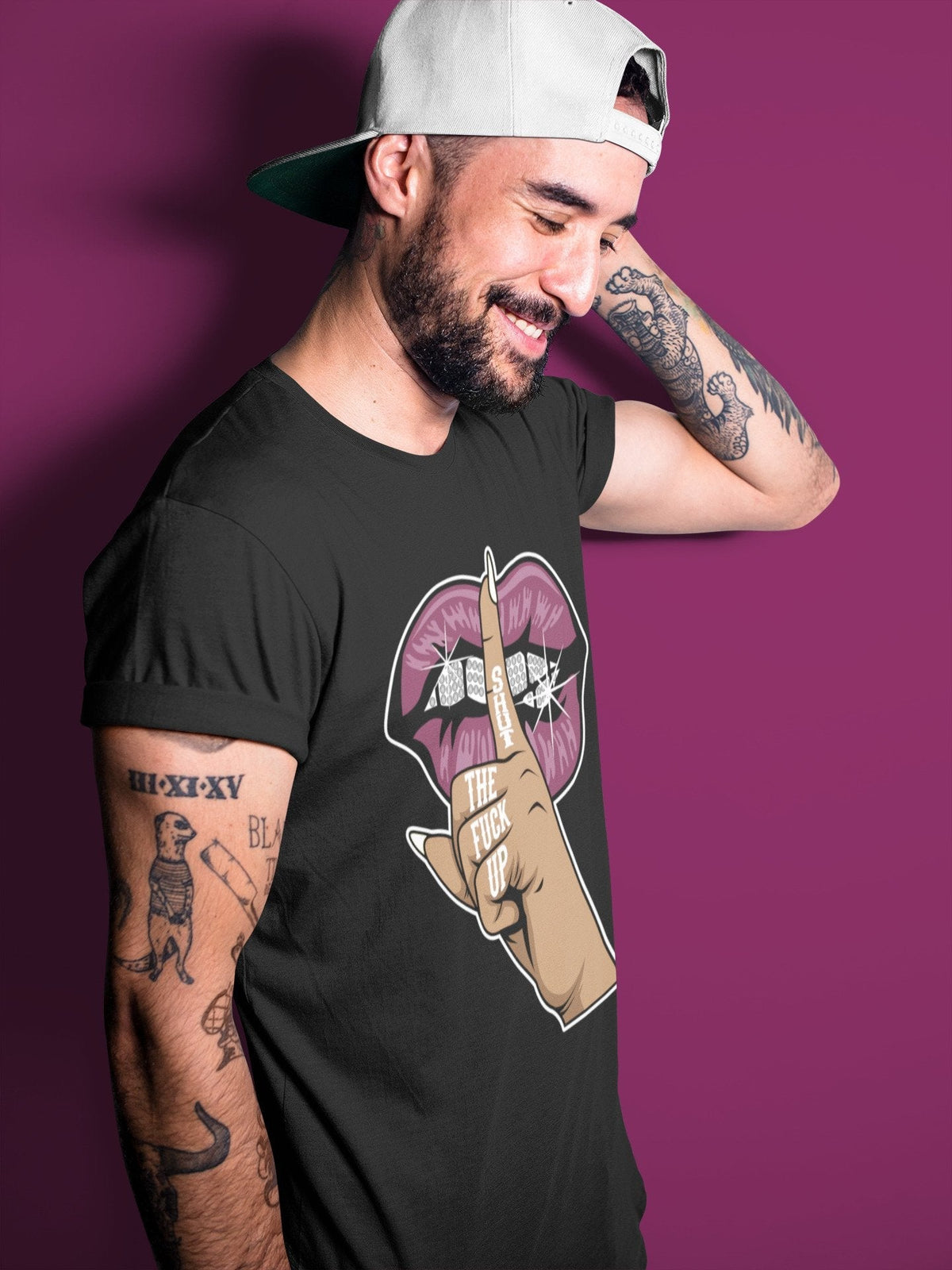 Jordan 1 Bordeaux Sneaker Matching T-Shirt Lips Hand Sneaker Tees Jordan 1 Bordeaux Sneaker Release Tees Crew Neck Tees