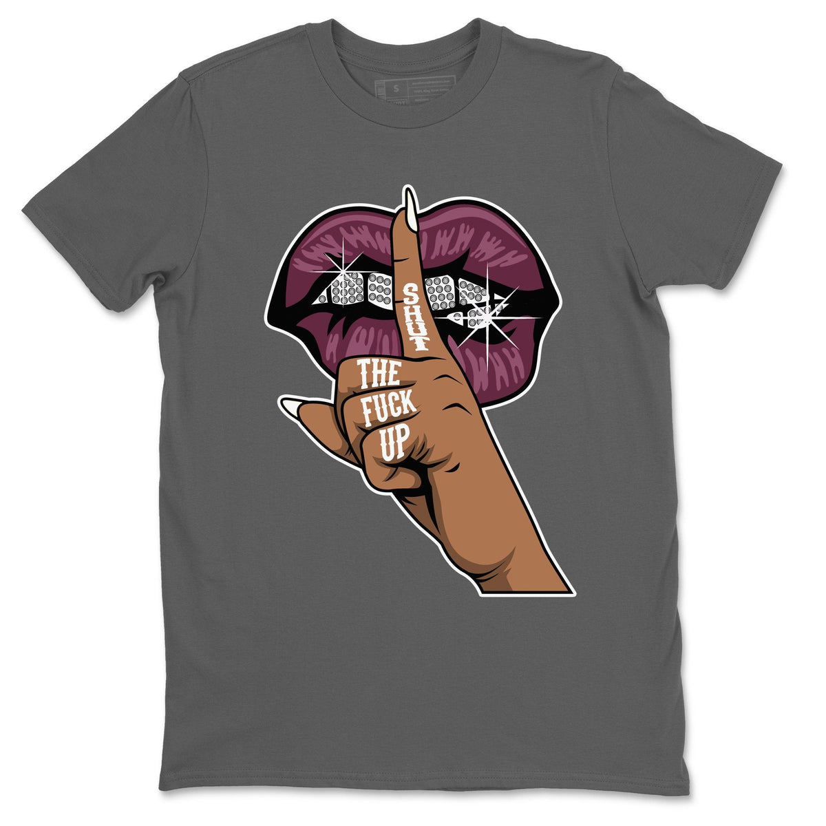 Jordan 1 Bordeaux Sneaker Matching T-Shirt Lips Hand Sneaker Tees Jordan 1 Bordeaux Sneaker Release Tees Crew Neck Tees