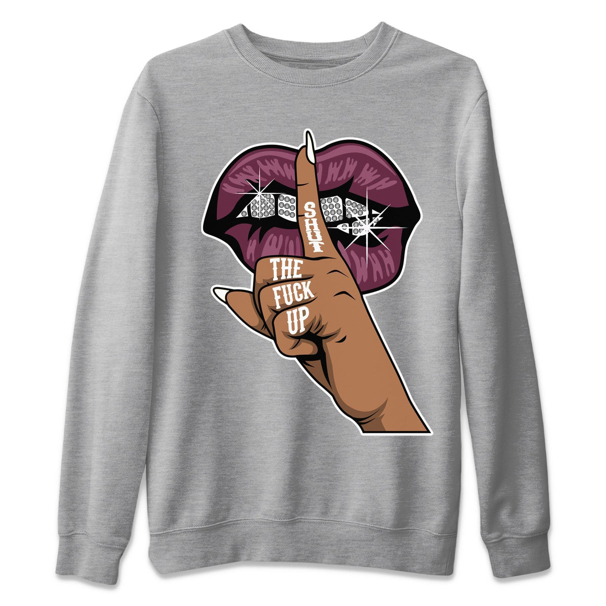 Jordan 1 Bordeaux Sneaker Matching T-Shirt Lips Hand Sneaker Tees Jordan 1 Bordeaux Sneaker Release Tees Crew Neck Tees