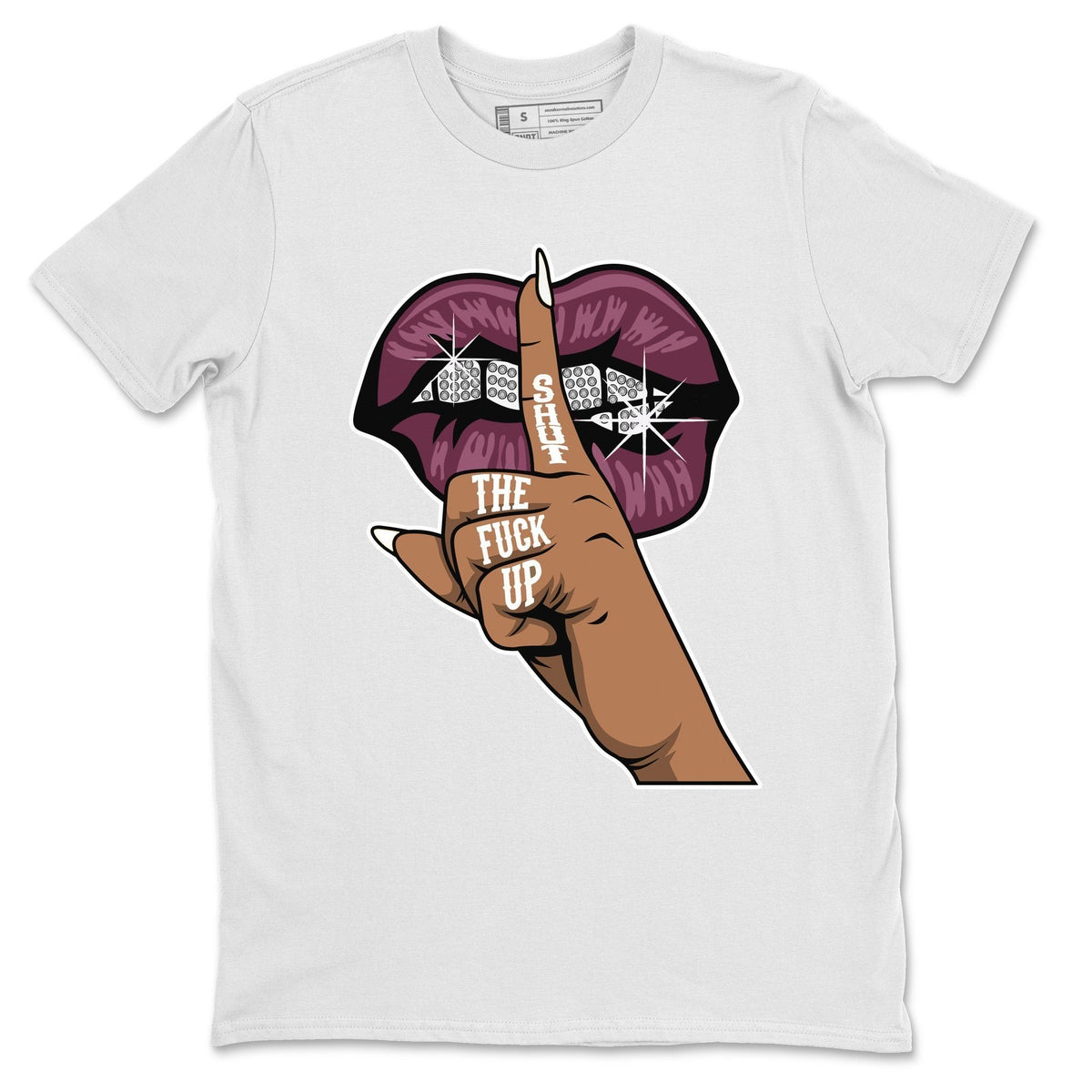 Jordan 1 Bordeaux Sneaker Matching T-Shirt Lips Hand Sneaker Tees Jordan 1 Bordeaux Sneaker Release Tees Crew Neck Tees