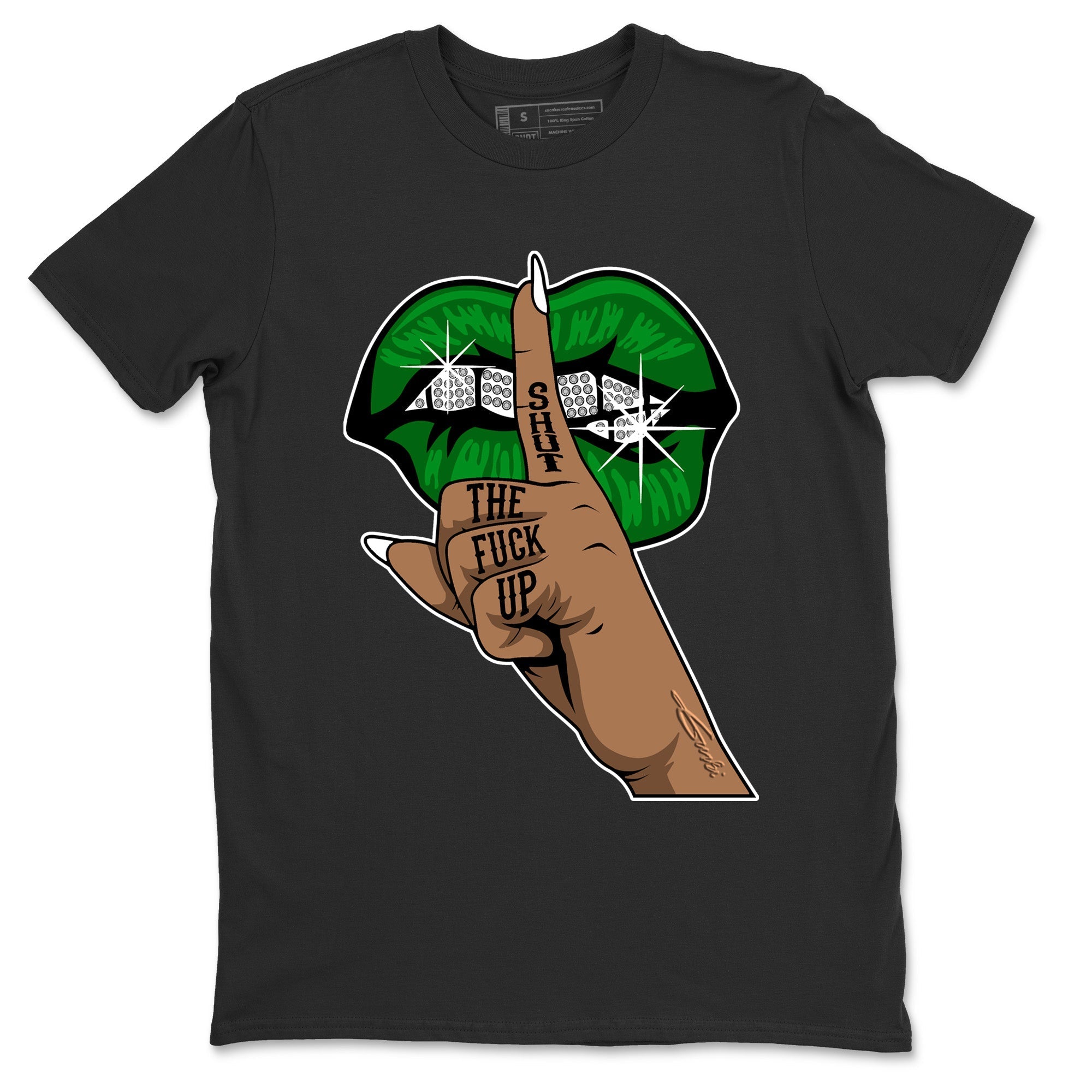 Air Jordan 1 Celtics Sneaker Match Tees Lips Hand Streetwear Sneaker Shirt Air Jordan 1 High OG Celtics Sneaker Release Tees Unisex Shirts Black 2