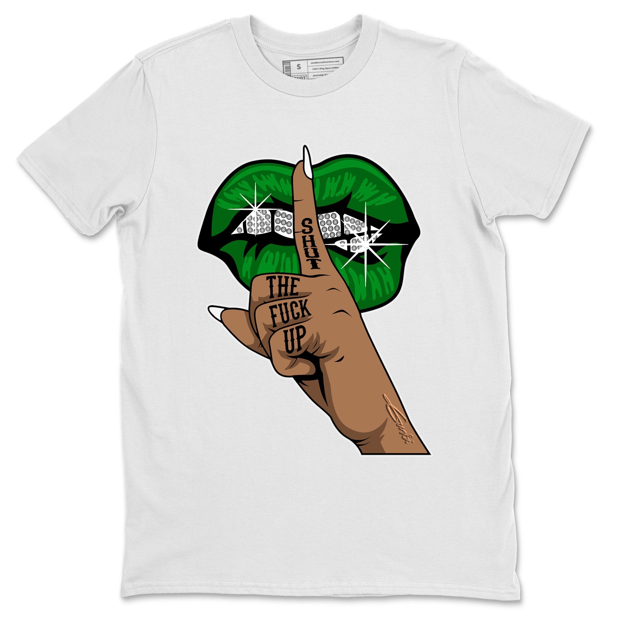 Air Jordan 1 Celtics Sneaker Match Tees Lips Hand Streetwear Sneaker Shirt Air Jordan 1 High OG Celtics Sneaker Release Tees Unisex Shirts White 2
