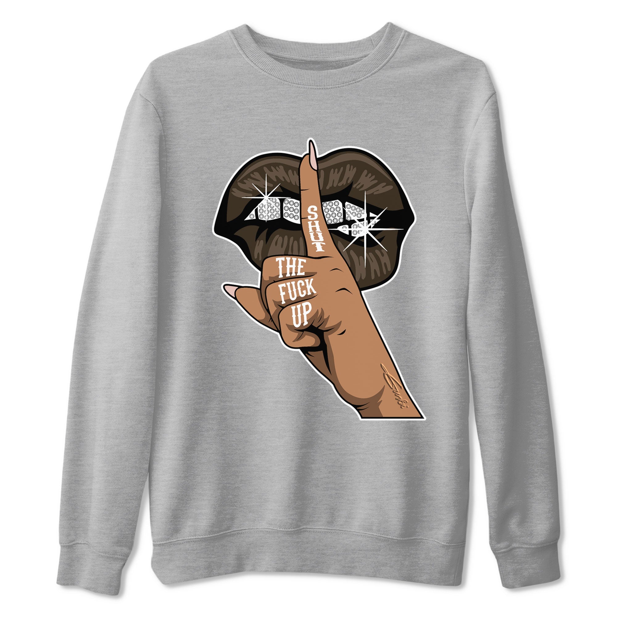 Air Jordan 11 Neapolitan shirt to match jordans Lips Hand special sneaker matching tees Jordan 11 WMNS Neapolitan Drip Gear Zone Unisex Heather Grey 2 T-Shirt