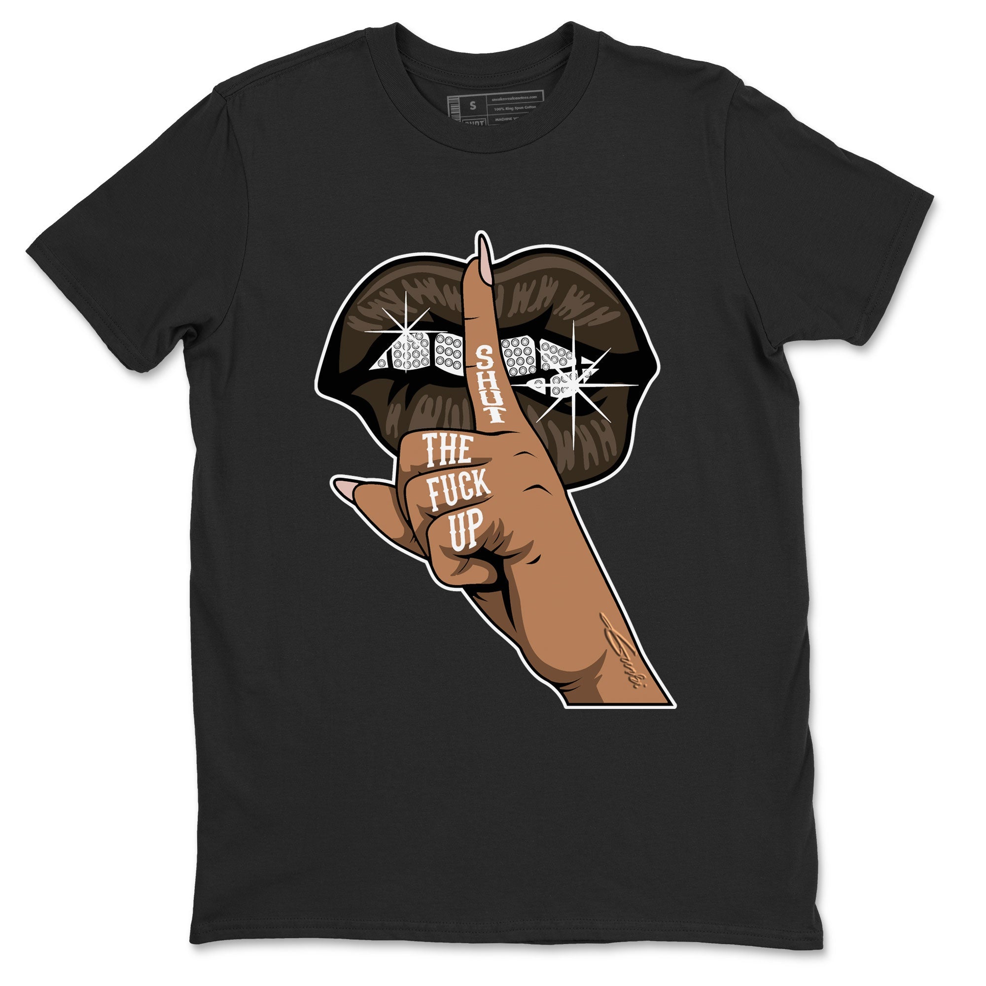 Air Jordan 11 Neapolitan shirt to match jordans Lips Hand special sneaker matching tees Jordan 11 WMNS Neapolitan Drip Gear Zone Unisex Black 2 T-Shirt