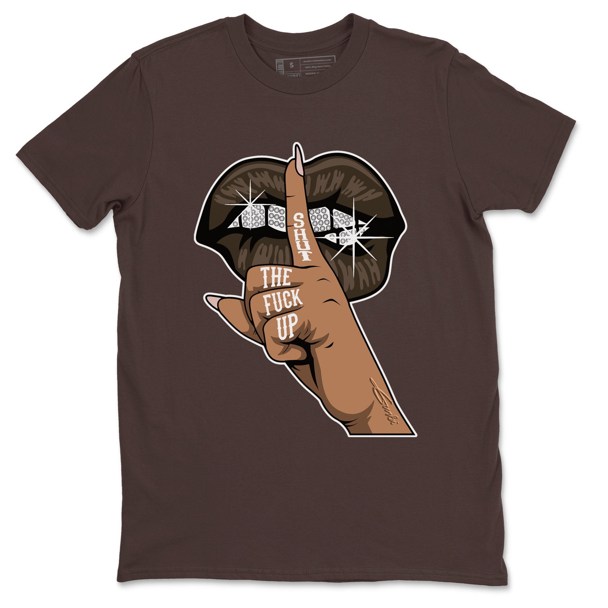 Air Jordan 11 Neapolitan shirt to match jordans Lips Hand special sneaker matching tees Jordan 11 WMNS Neapolitan Drip Gear Zone Unisex Dark Chocolate 2 T-Shirt