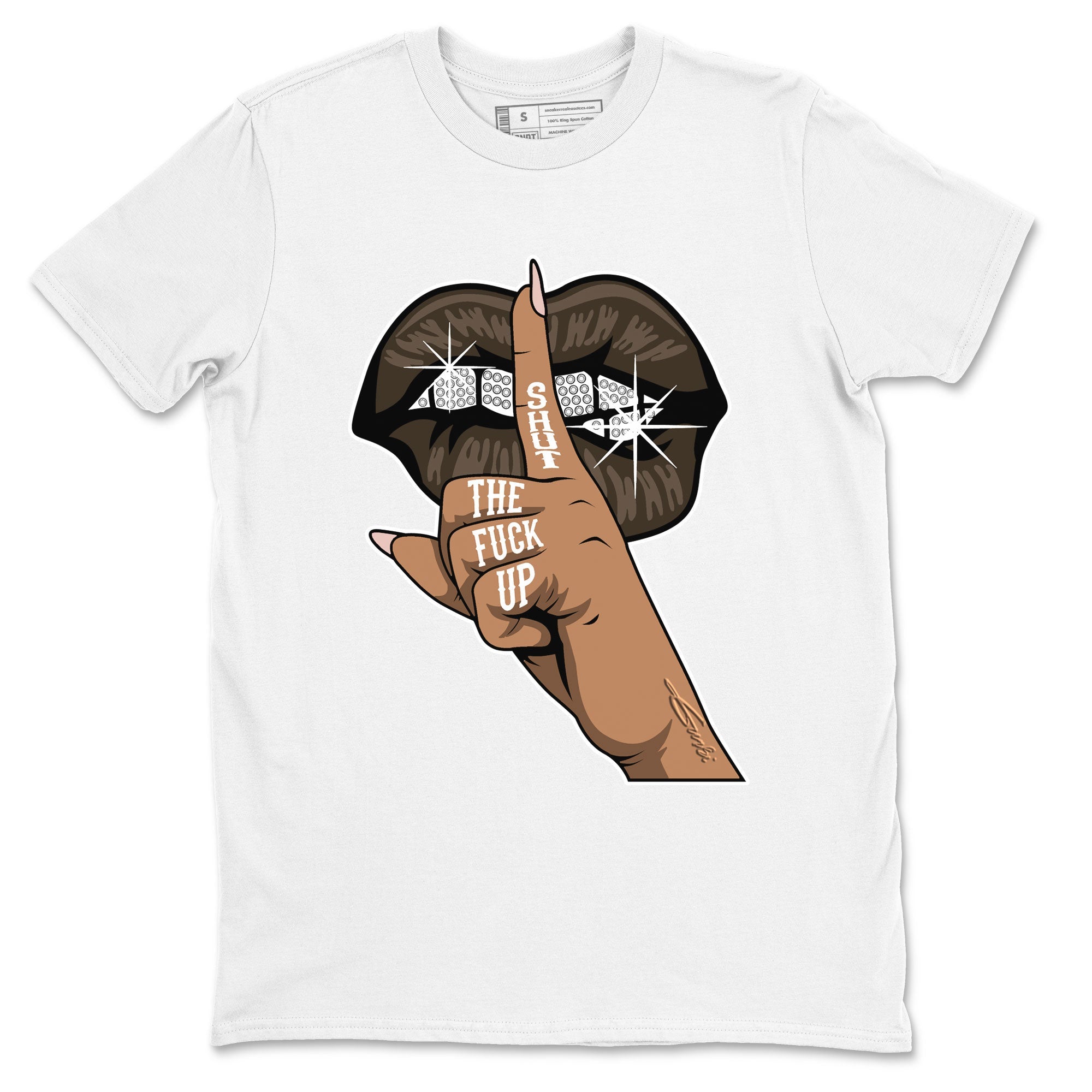 Air Jordan 11 Neapolitan shirt to match jordans Lips Hand special sneaker matching tees Jordan 11 WMNS Neapolitan Drip Gear Zone Unisex White 2 T-Shirt