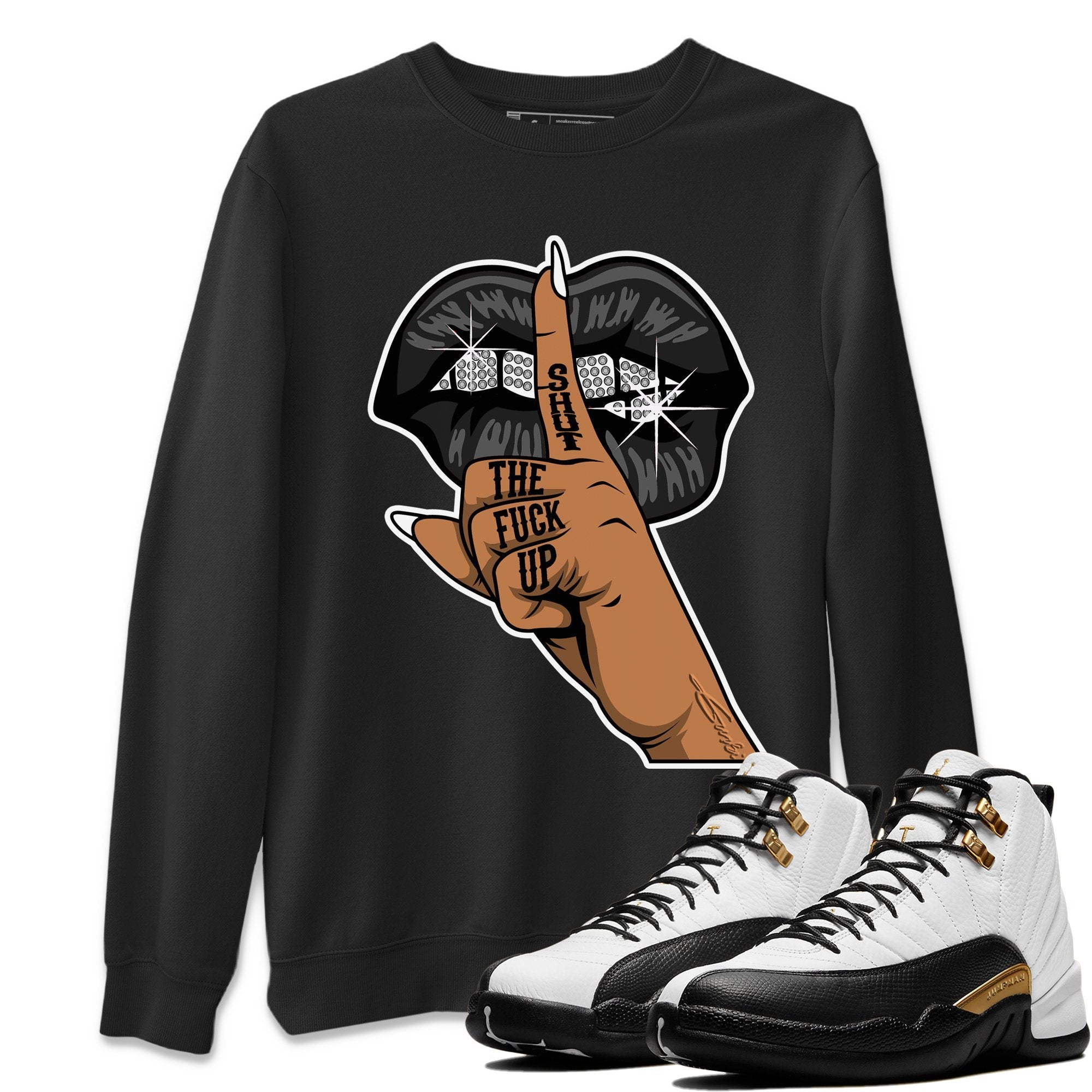 Jordan 12 Royalty Shirt To Match Jordans Lips Hand Sneaker Tees Jordan 12 Royalty Drip Gear Zone Sneaker Matching Clothing Unisex Shirts