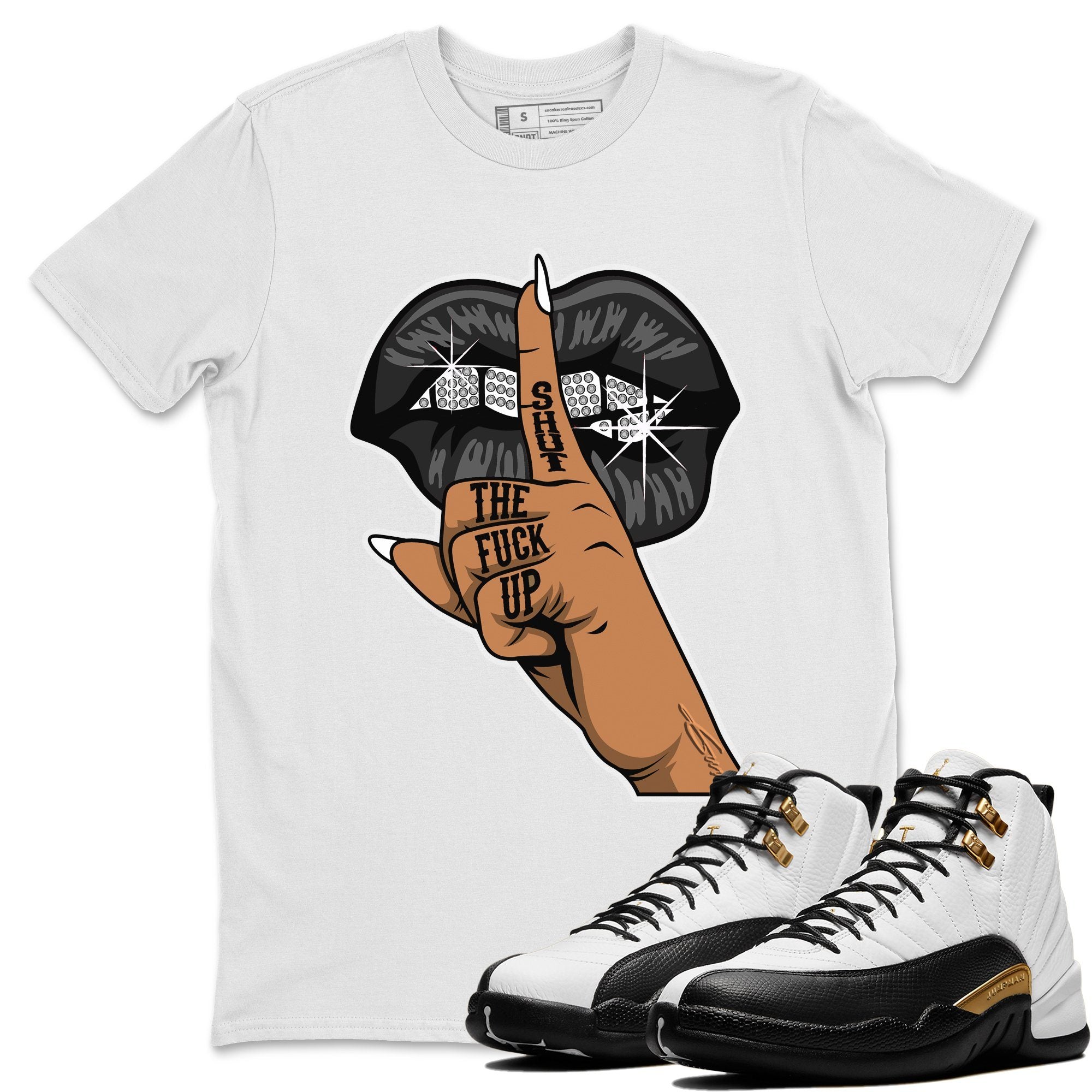 Jordan 12 Royalty Shirt To Match Jordans Lips Hand Sneaker Tees Jordan 12 Royalty Drip Gear Zone Sneaker Matching Clothing Unisex Shirts