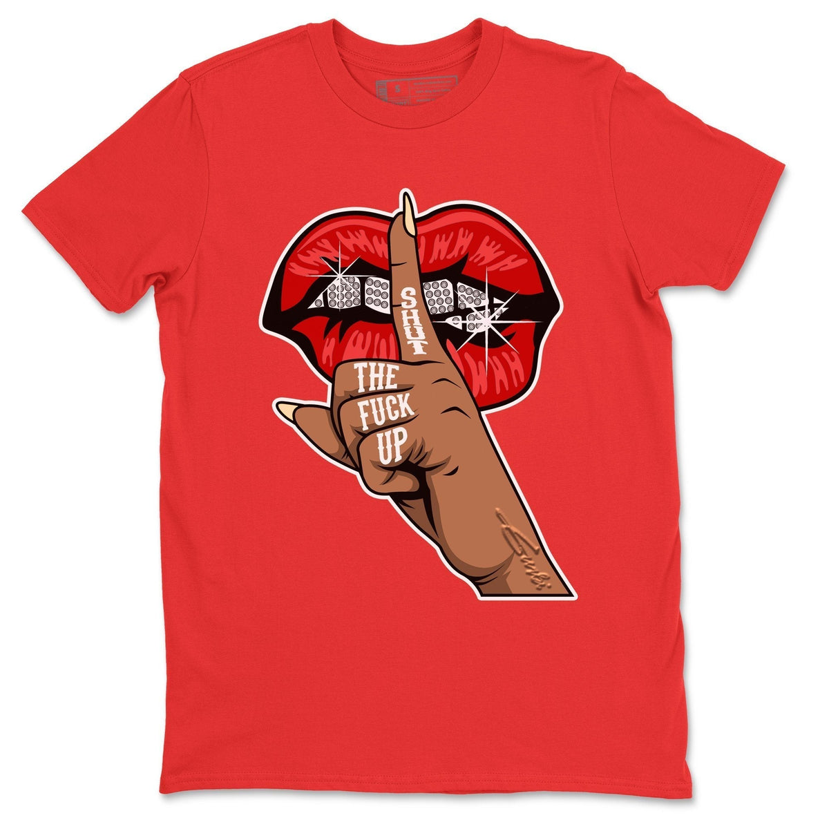 Jordan 2 OFF-WHITE Varsity Red Shirt To Match Jordans Lips Hand Sneaker Tees Jordan 2 OFF-WHITE Varsity Red Drip Gear Zone Sneaker Matching Clothing Unisex Shirts