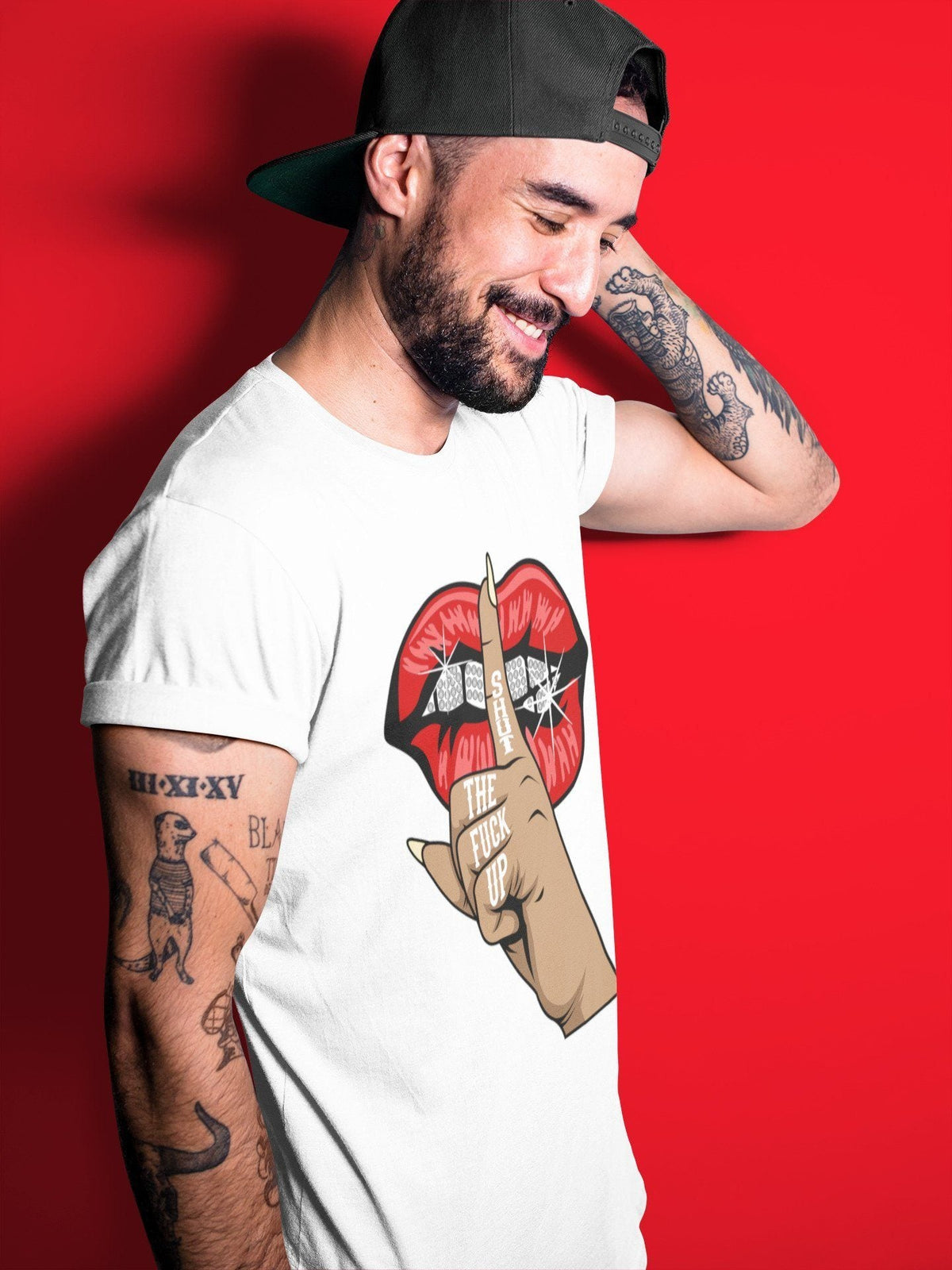 Jordan 2 OFF-WHITE Varsity Red Shirt To Match Jordans Lips Hand Sneaker Tees Jordan 2 OFF-WHITE Varsity Red Drip Gear Zone Sneaker Matching Clothing Unisex Shirts