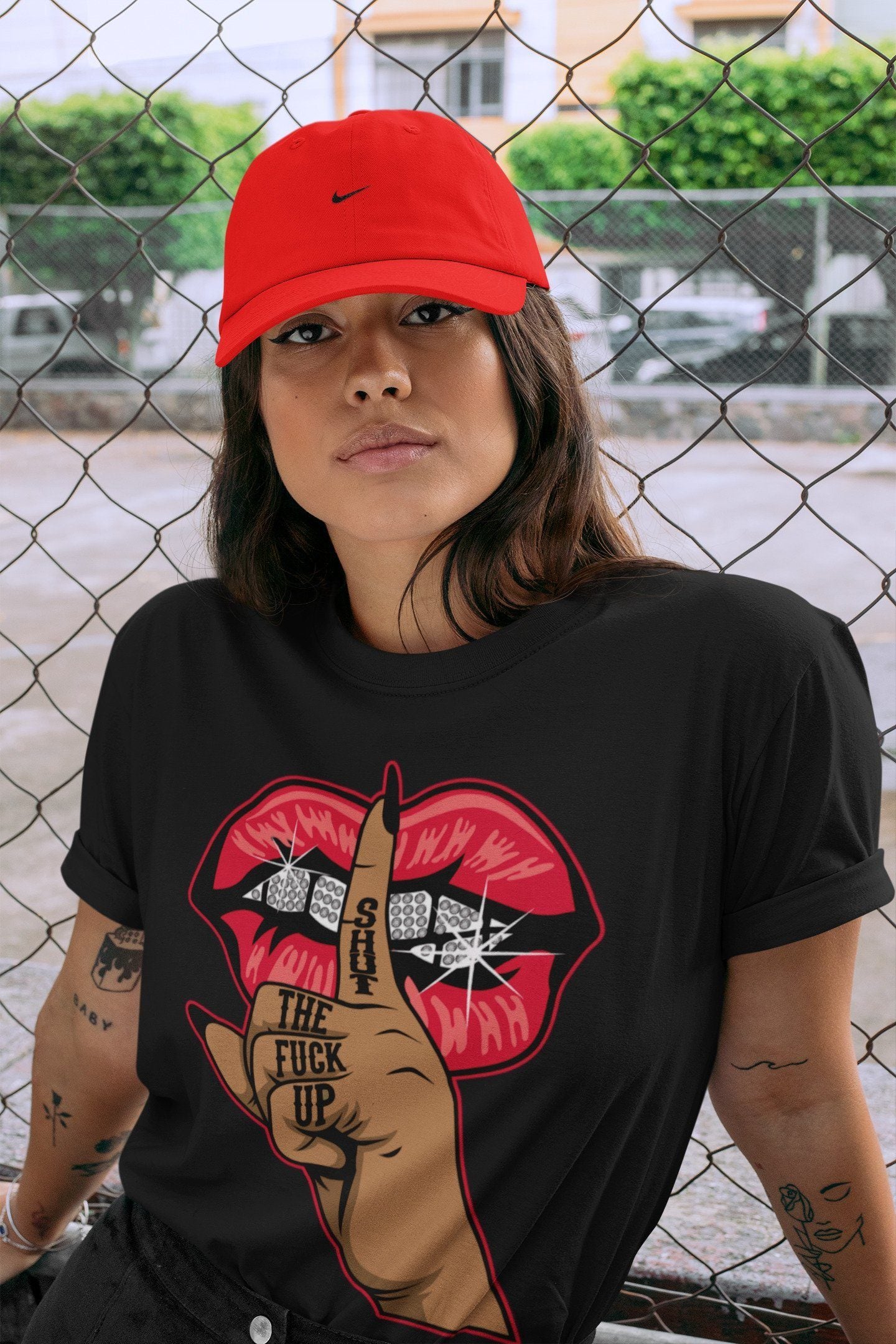 Jordan 4 Red Thunder Shirt To Match Jordans Lips Hand Sneaker Tees Jordan 4 Red Thunder Drip Gear Zone Sneaker Matching Clothing Unisex Shirts