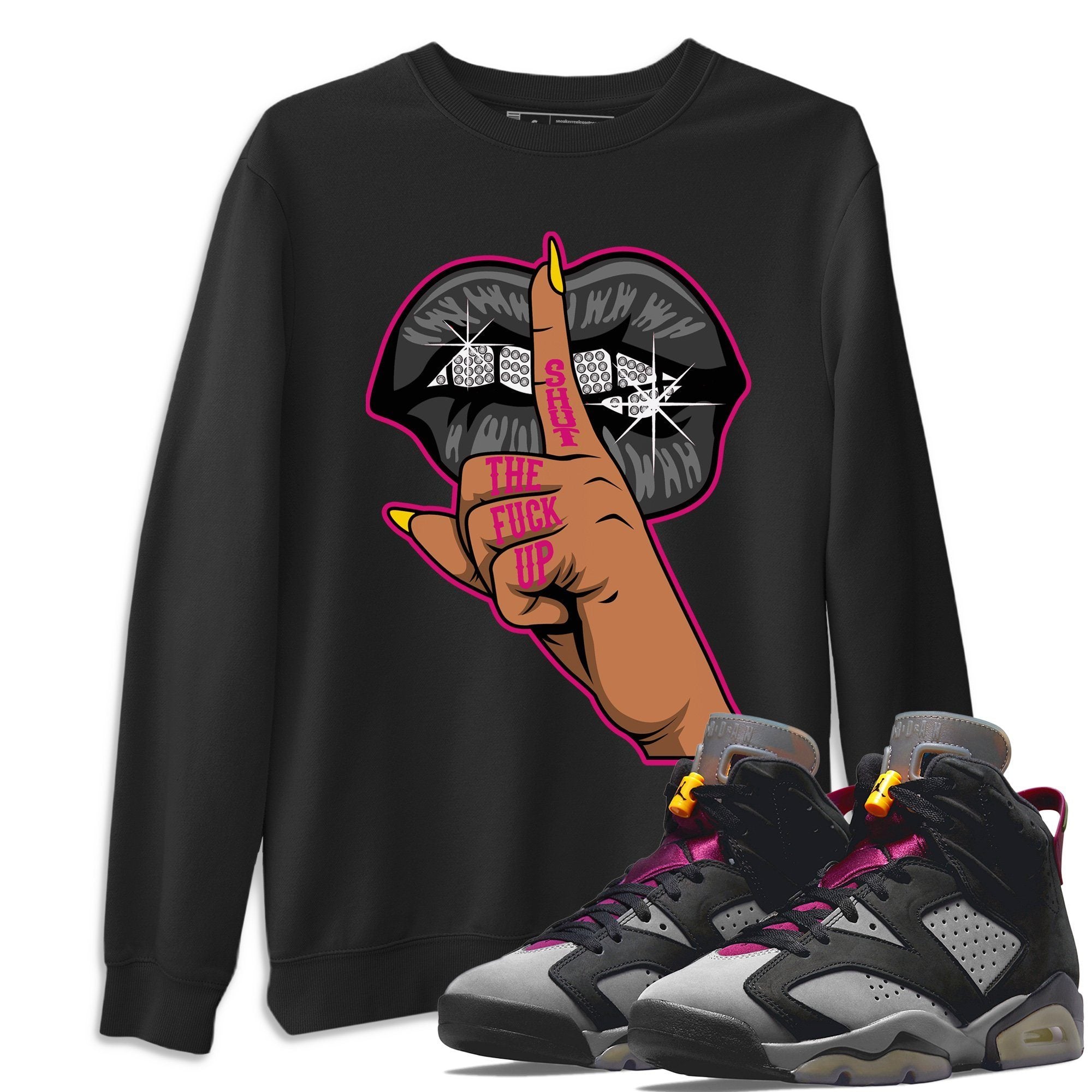 Jordan 6 Bordeaux Shirt To Match Jordans Lips Hand Sneaker Tees Jordan 6 Bordeaux Drip Gear Zone Sneaker Matching Clothing Unisex Shirts