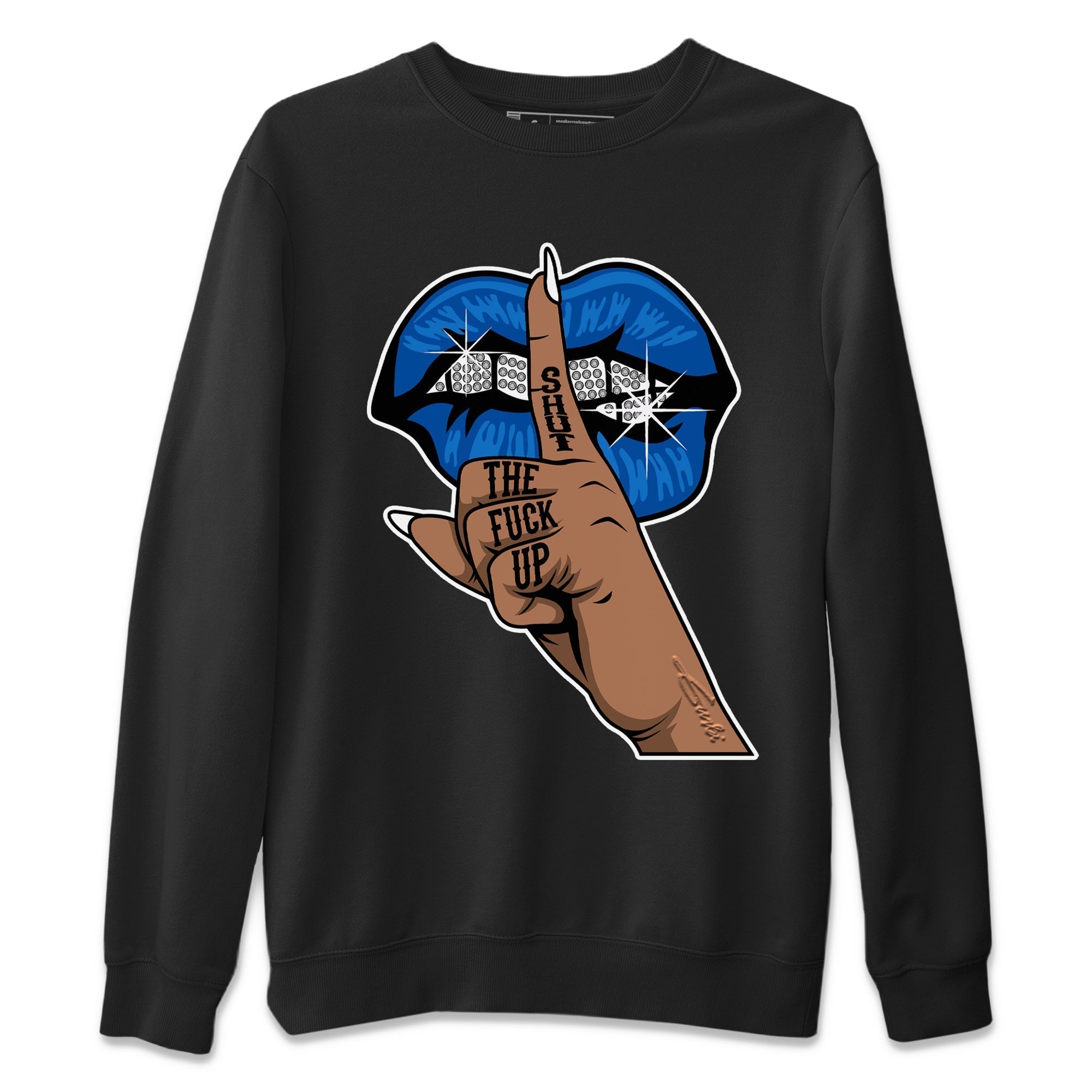 Jordan 1 Dark Marina Blue Sneaker Matching T-Shirt Lips Hand Sneaker Tees Jordan 1 Dark Marina Blue Sneaker Release Tees Crew Neck Tees