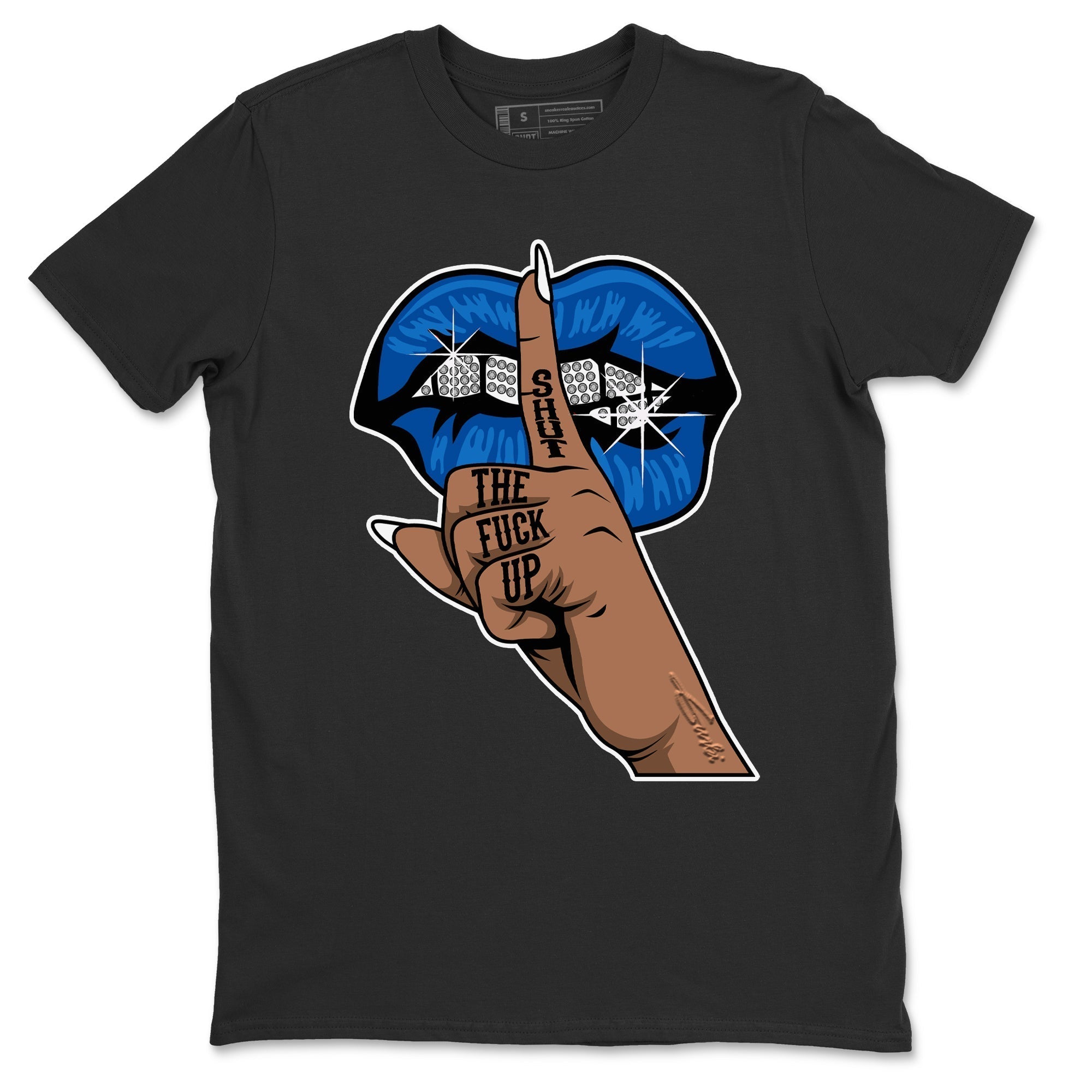 Jordan 1 Dark Marina Blue Sneaker Matching T-Shirt Lips Hand Sneaker Tees Jordan 1 Dark Marina Blue Sneaker Release Tees Crew Neck Tees
