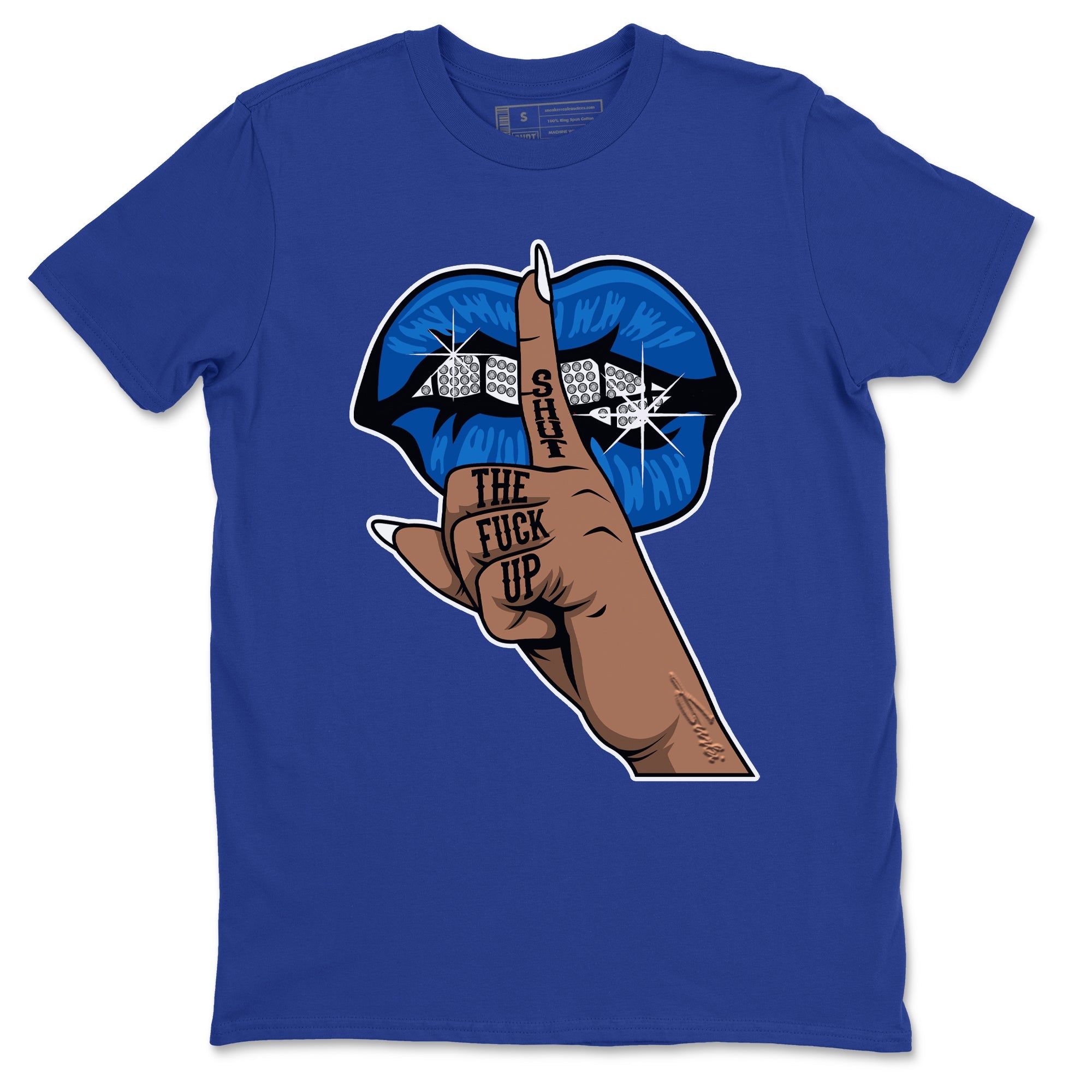 Jordan 1 Dark Marina Blue Sneaker Matching T-Shirt Lips Hand Sneaker Tees Jordan 1 Dark Marina Blue Sneaker Release Tees Crew Neck Tees