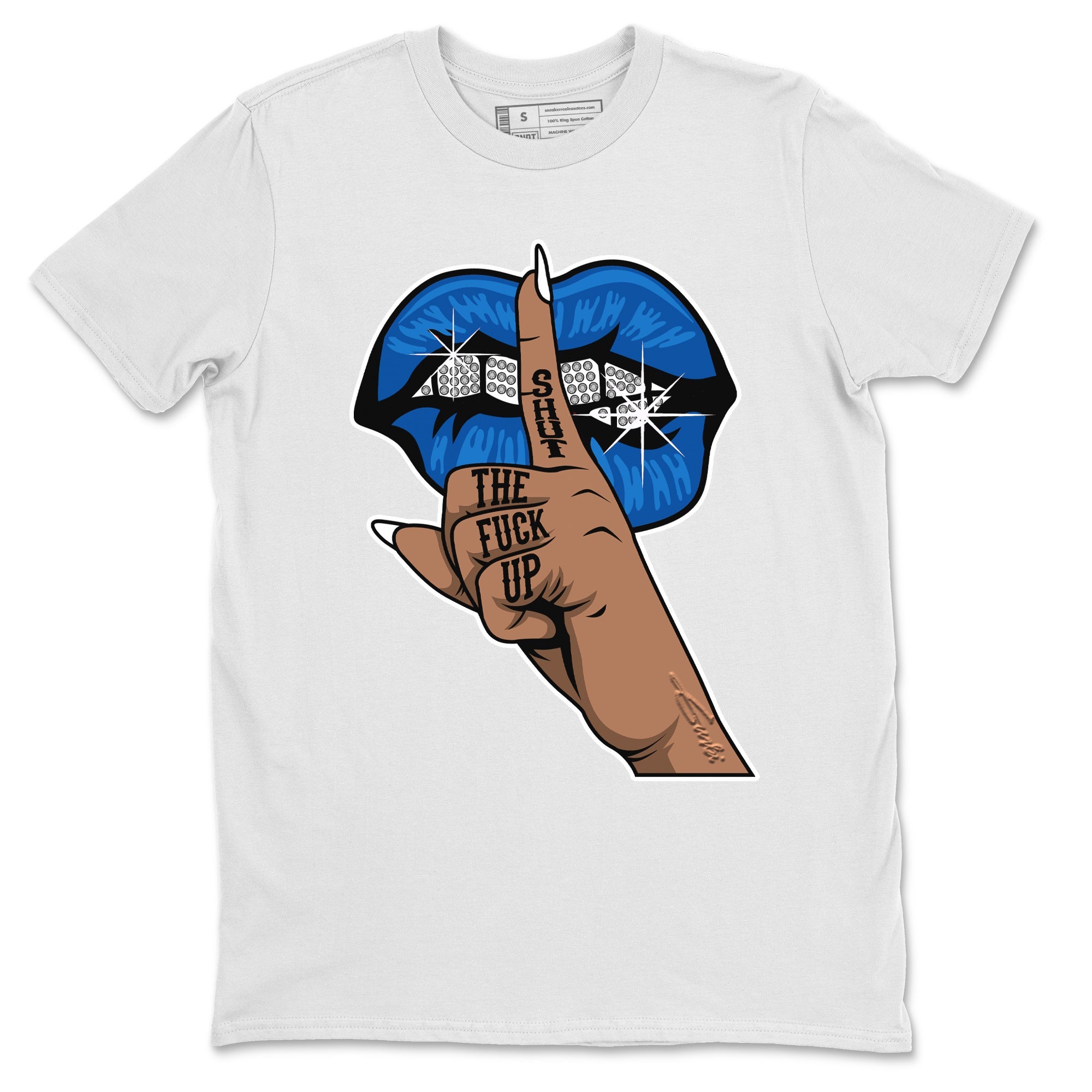 Jordan 1 Dark Marina Blue Sneaker Matching T-Shirt Lips Hand Sneaker Tees Jordan 1 Dark Marina Blue Sneaker Release Tees Crew Neck Tees