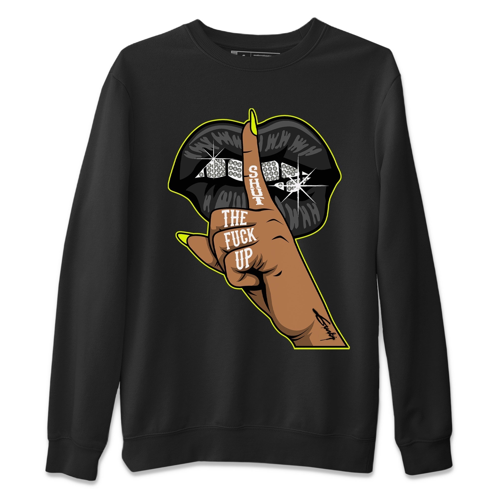 Jordan 1 Visionaire Sneaker Matching T-Shirt Lips Hand Sneaker Tees Jordan 1 Visionaire Sneaker Release Tees Crew Neck Tees