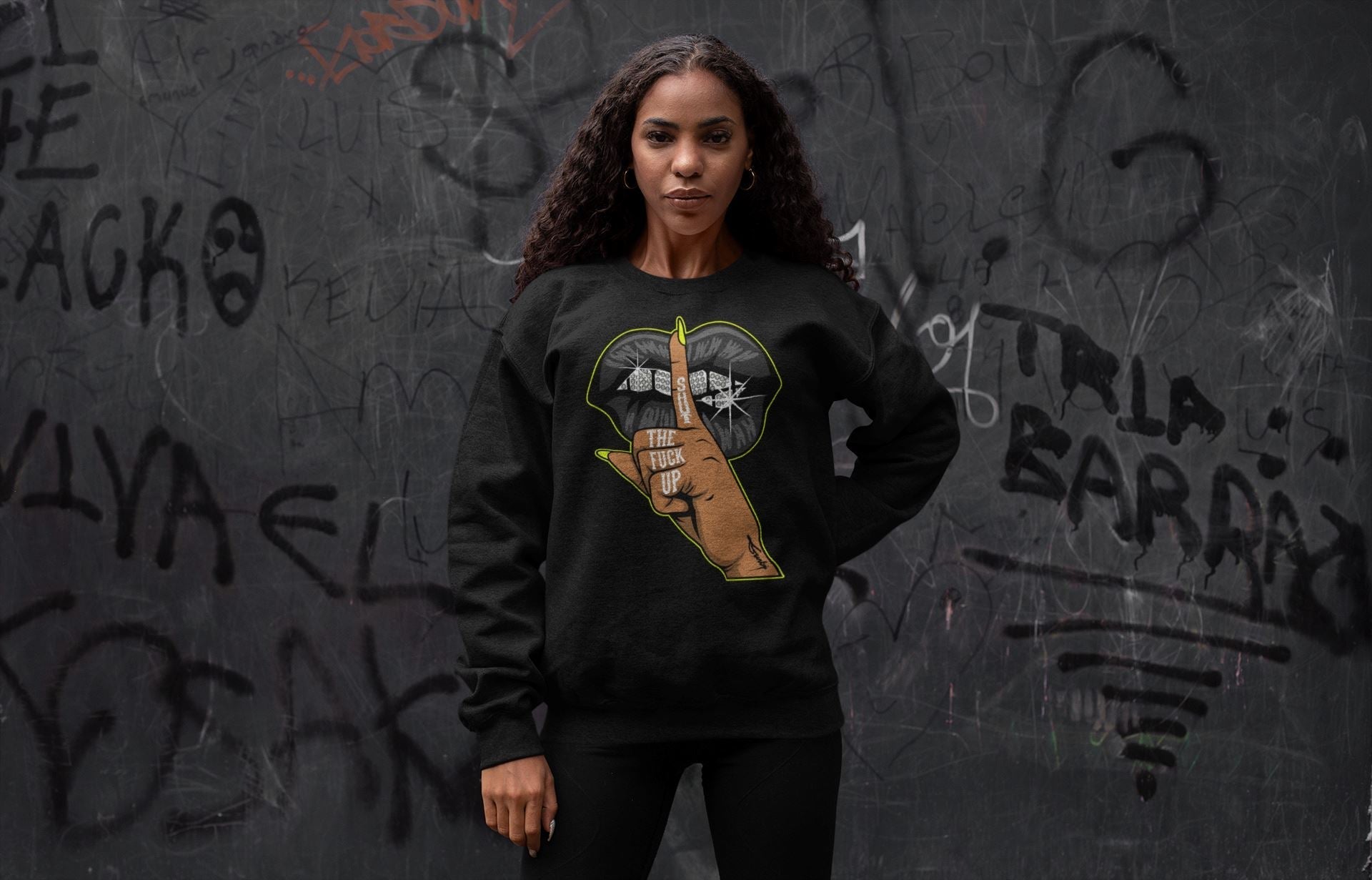 Jordan 1 Visionaire Sneaker Matching T-Shirt Lips Hand Sneaker Tees Jordan 1 Visionaire Sneaker Release Tees Crew Neck Tees