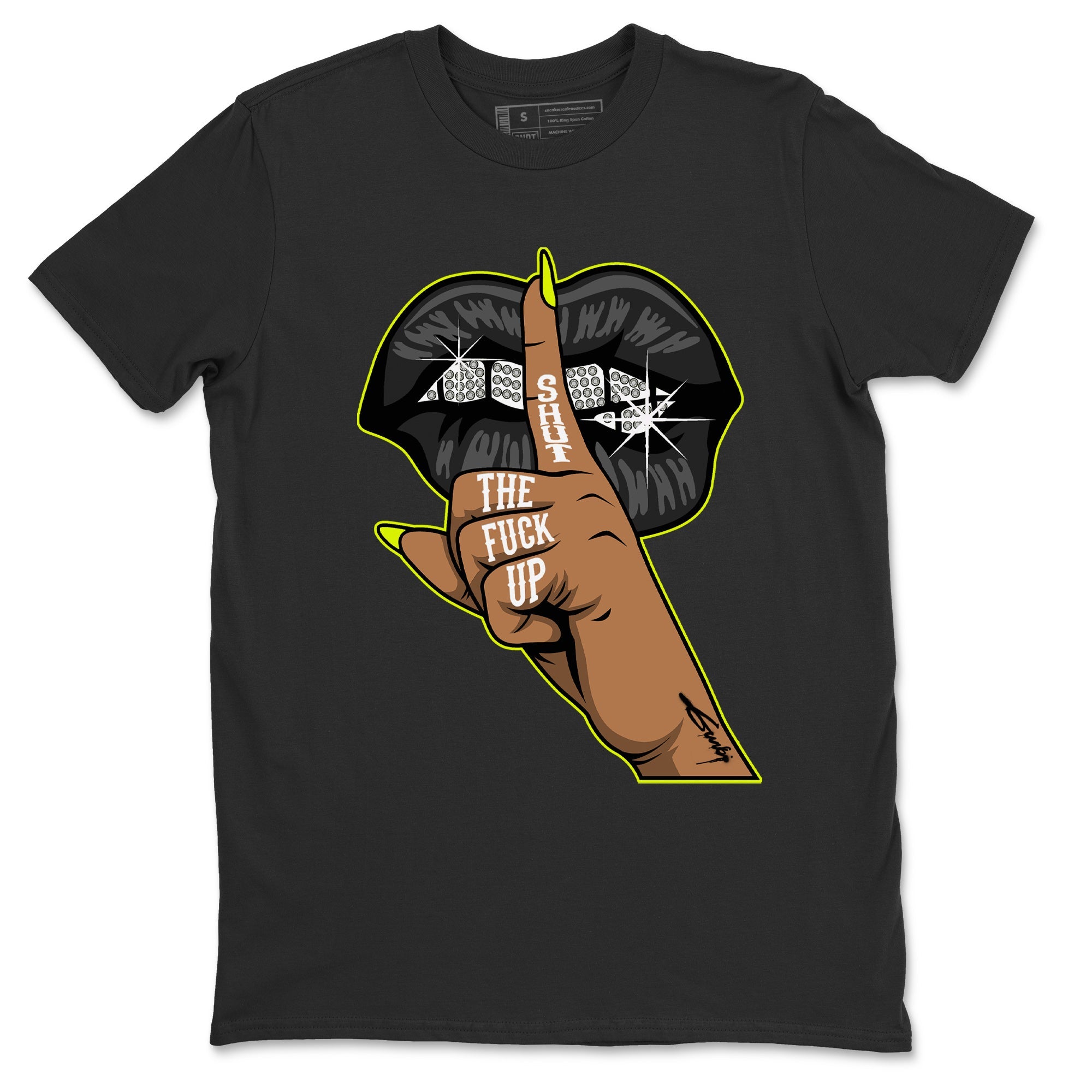 Jordan 1 Visionaire Sneaker Matching T-Shirt Lips Hand Sneaker Tees Jordan 1 Visionaire Sneaker Release Tees Crew Neck Tees