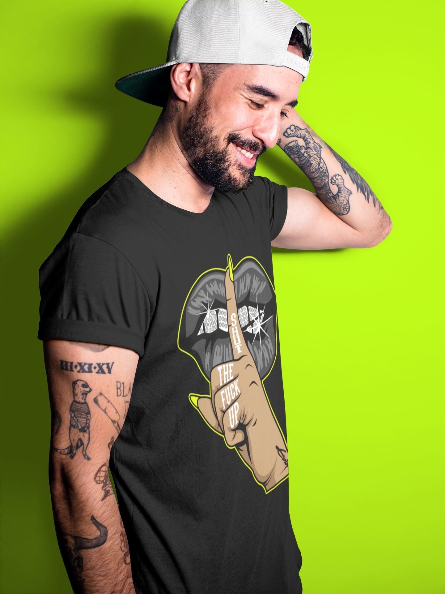 Jordan 1 Visionaire Sneaker Matching T-Shirt Lips Hand Sneaker Tees Jordan 1 Visionaire Sneaker Release Tees Crew Neck Tees