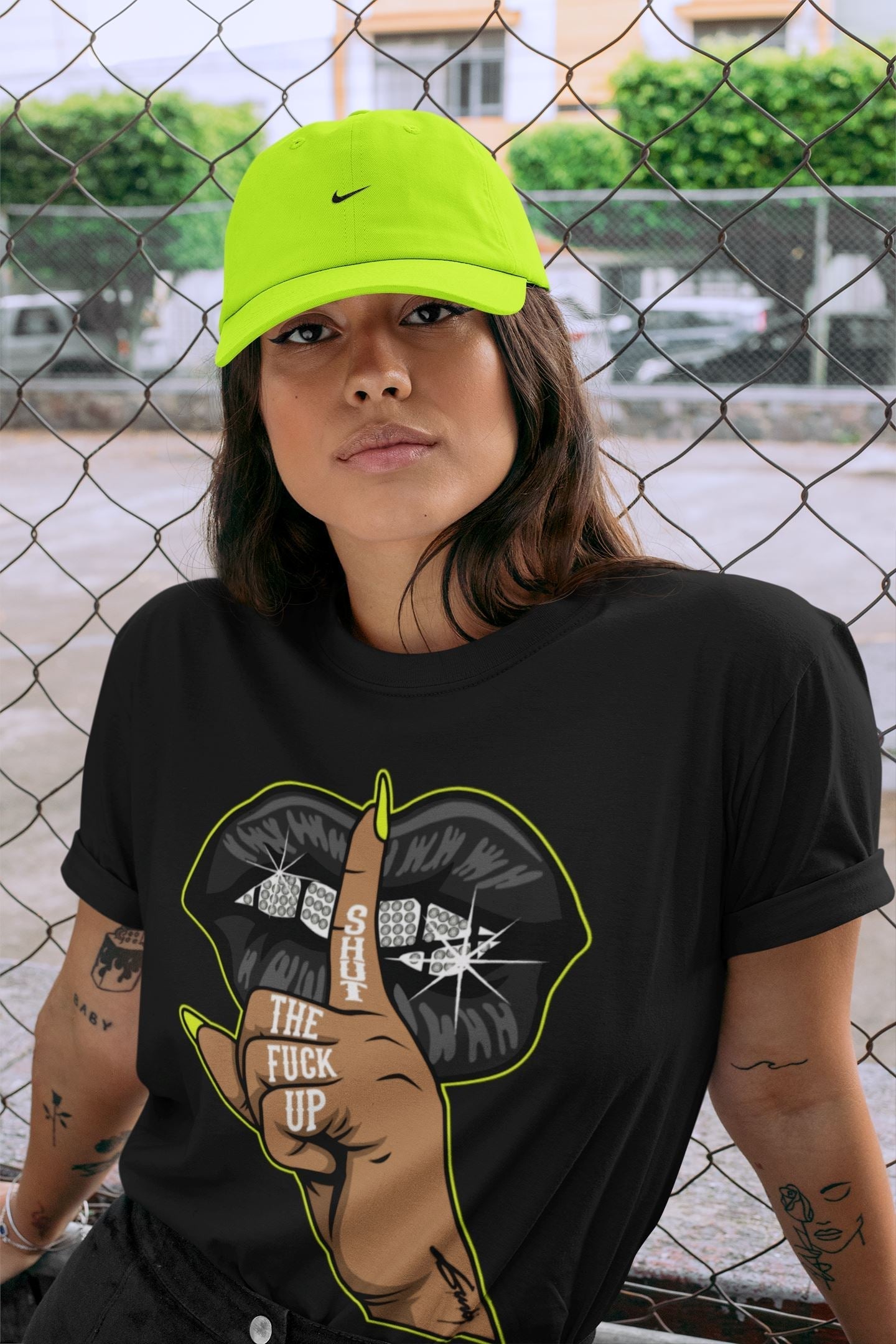 Jordan 1 Visionaire Sneaker Matching T-Shirt Lips Hand Sneaker Tees Jordan 1 Visionaire Sneaker Release Tees Crew Neck Tees