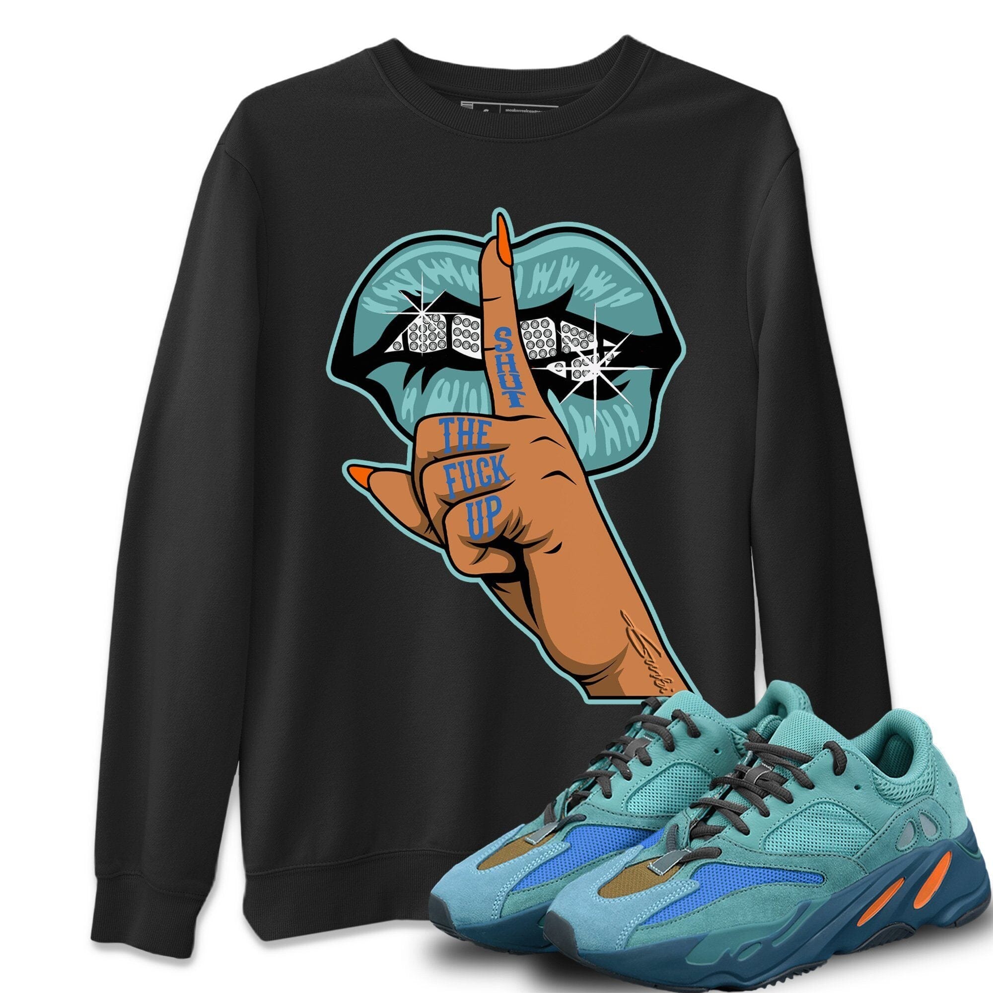 Yeezy 700 Faded Azure Shirt To Match Jordans Lips Hand Sneaker Tees Yeezy 700 Faded Azure Drip Gear Zone Sneaker Matching Clothing Unisex Shirts