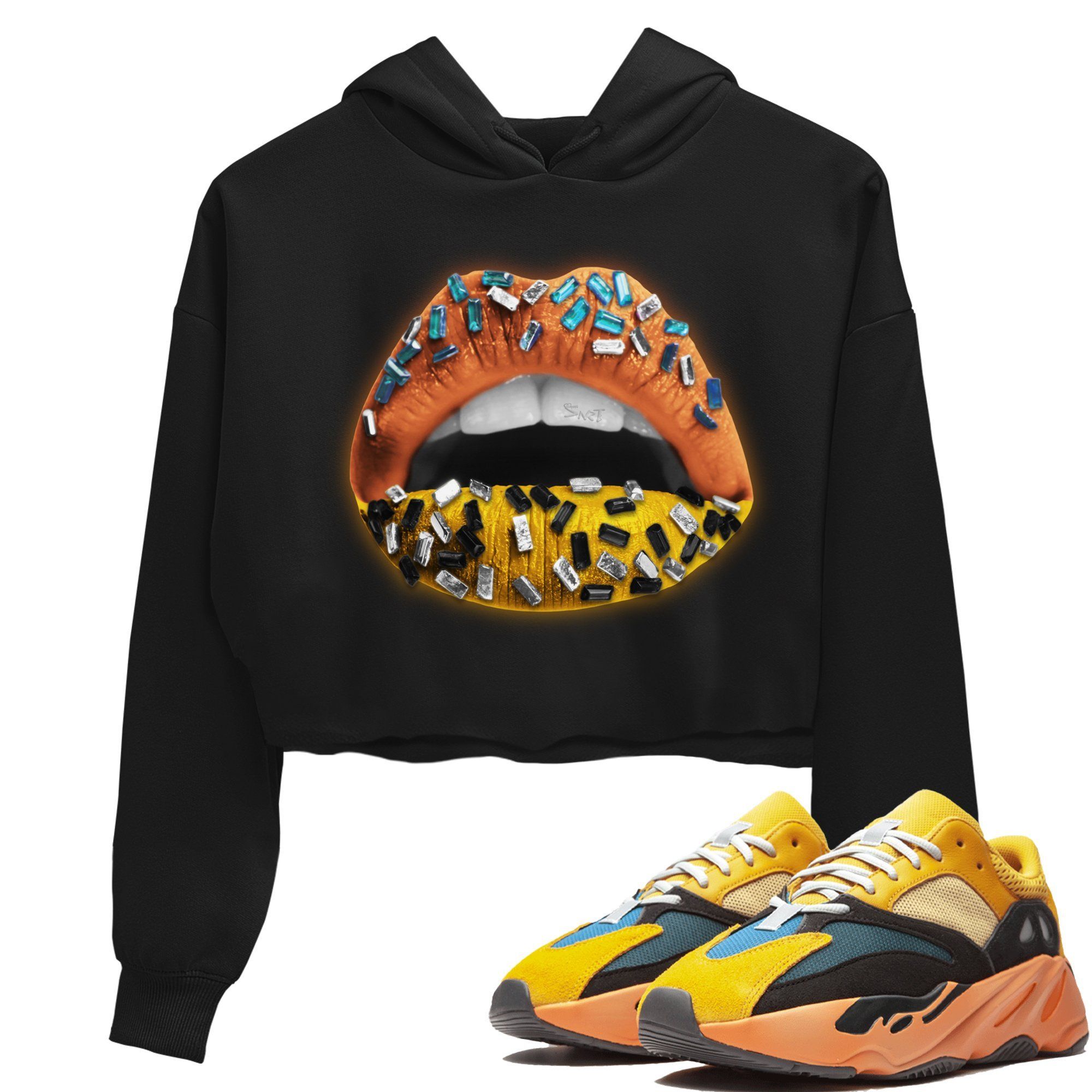 Yeezy 700 Sun Shirt To Match Jordans Lips Jewel Sneaker Tees Yeezy 700 Sun Drip Gear Zone Sneaker Matching Clothing Women's Shirts