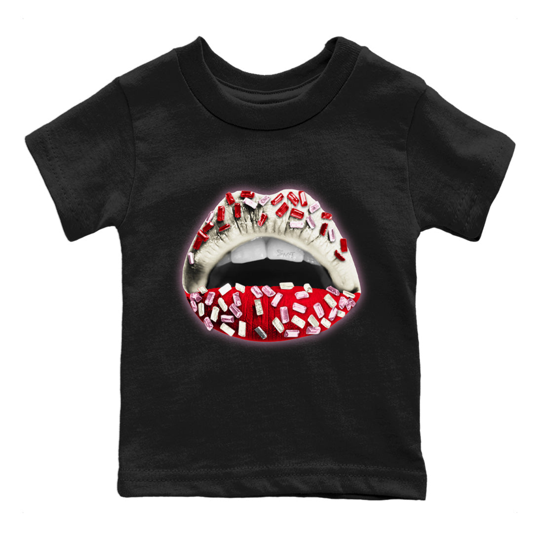 Air Force 1 Valentines Day Sneaker Match Tees Lips Jewel Sneaker Tees Air Force 1 Valentines Day Jordan to match sneaker T-Shirt Kids Shirts