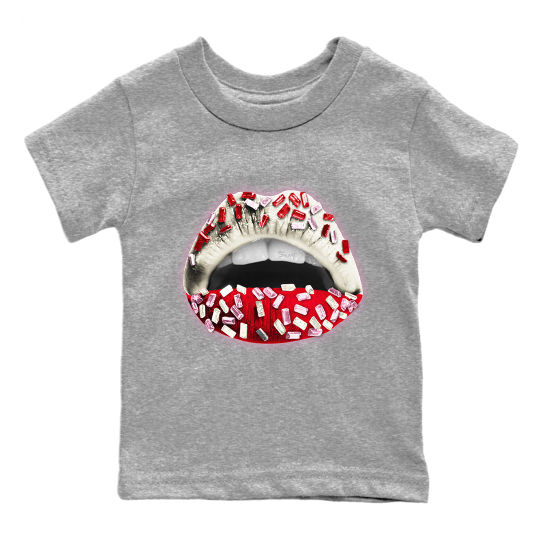 Air Force 1 Valentines Day Sneaker Match Tees Lips Jewel Sneaker Tees Air Force 1 Valentines Day Jordan to match sneaker T-Shirt Kids Shirts