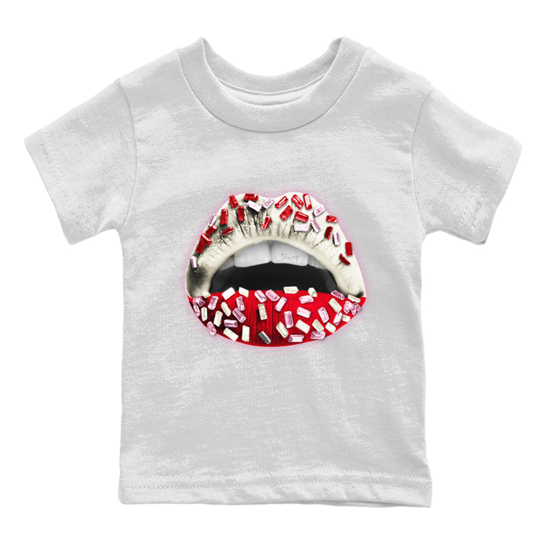 Air Force 1 Valentines Day Sneaker Match Tees Lips Jewel Sneaker Tees Air Force 1 Valentines Day Jordan to match sneaker T-Shirt Kids Shirts