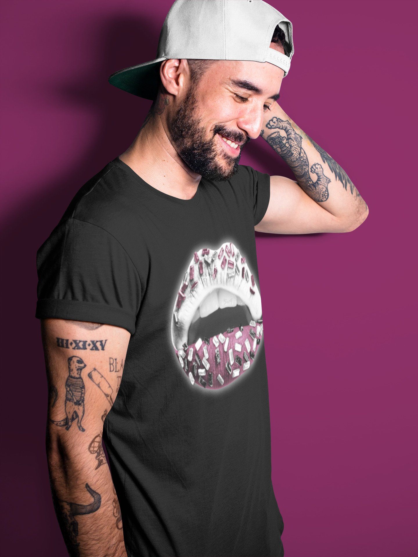 Jordan 1 Bordeaux Sneaker Matching T-Shirt Lips Jewel Sneaker Tees Jordan 1 Bordeaux Sneaker Release Tees Crew Neck Tees