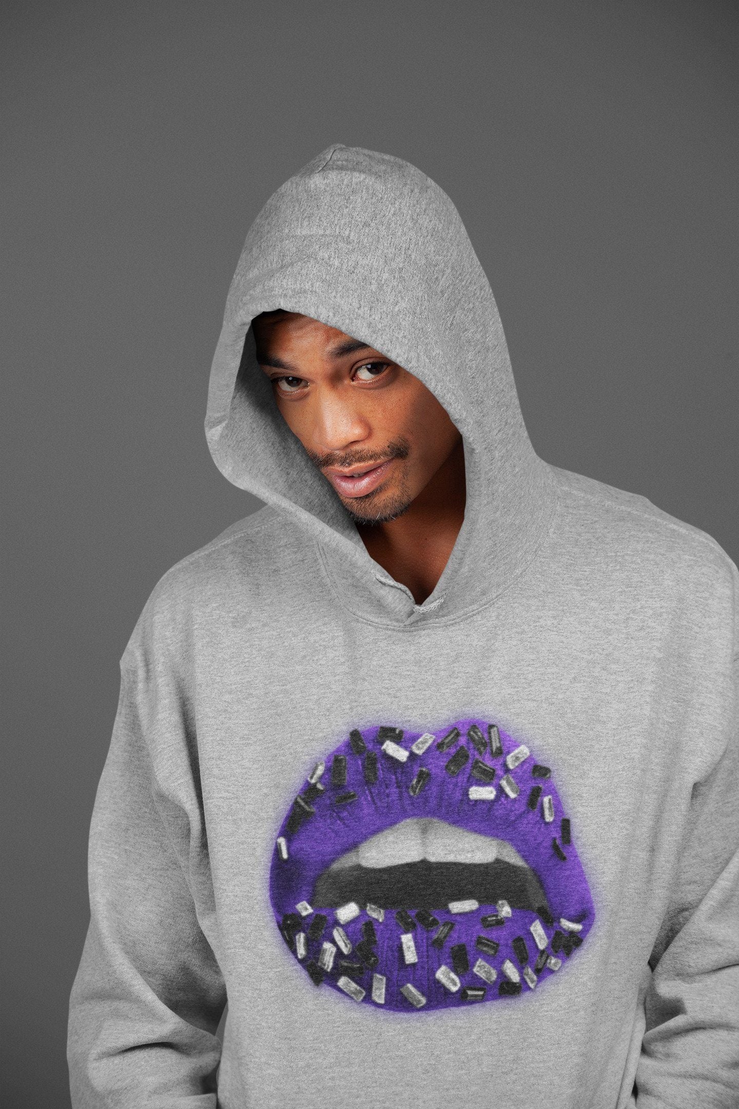 Jordan 1 Court Purple Sneaker Matching T-Shirt Lips Jewel Sneaker Tees Jordan 1 Court Purple Sneaker Release Tees Crew Neck Tees